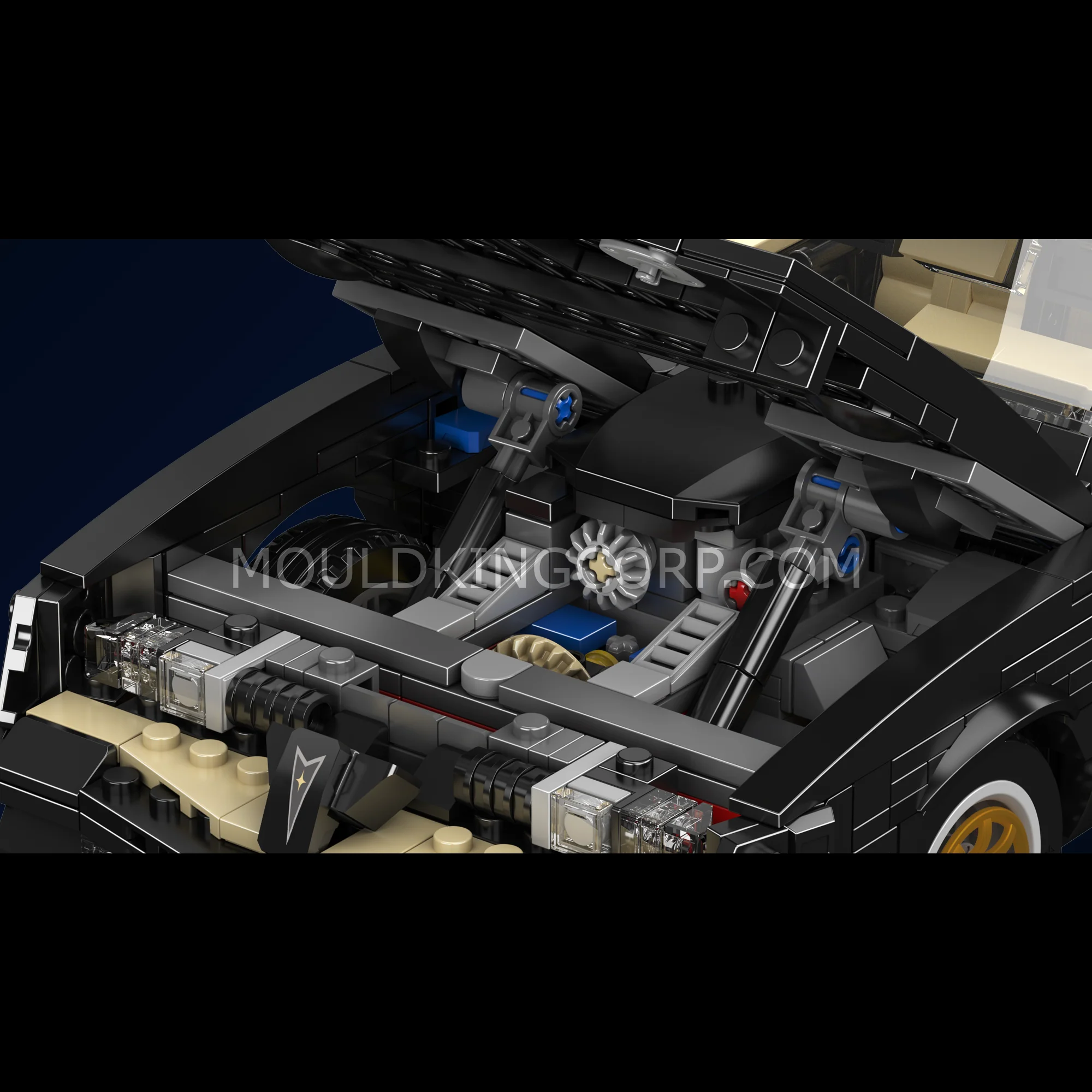 Mould King 10029 1:16 Scale 70s Convertible Muscle Car Building Set | 1,557 Pcs - Image 3