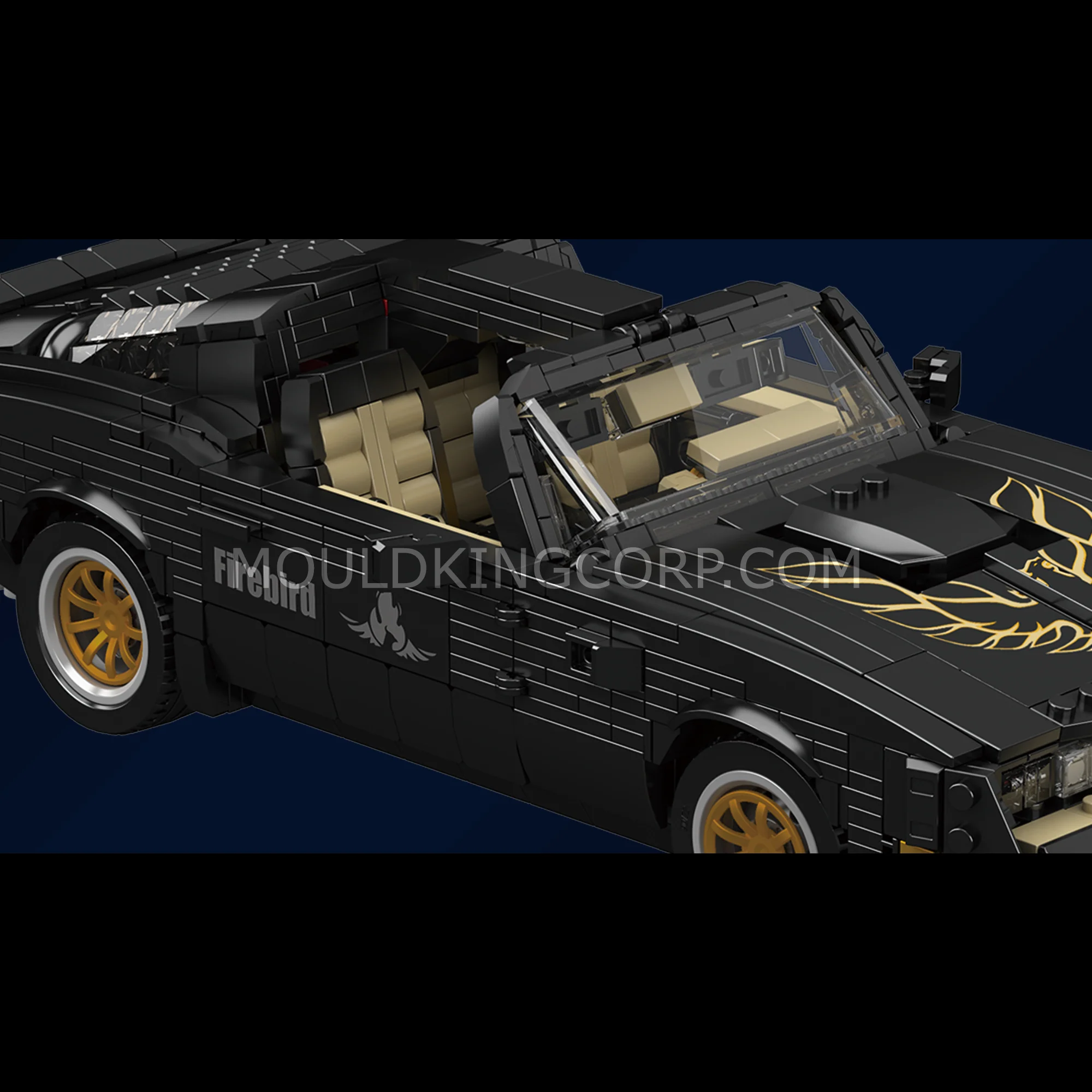 Mould King 10029 1:16 Scale 70s Convertible Muscle Car Building Set | 1,557 Pcs - Image 4