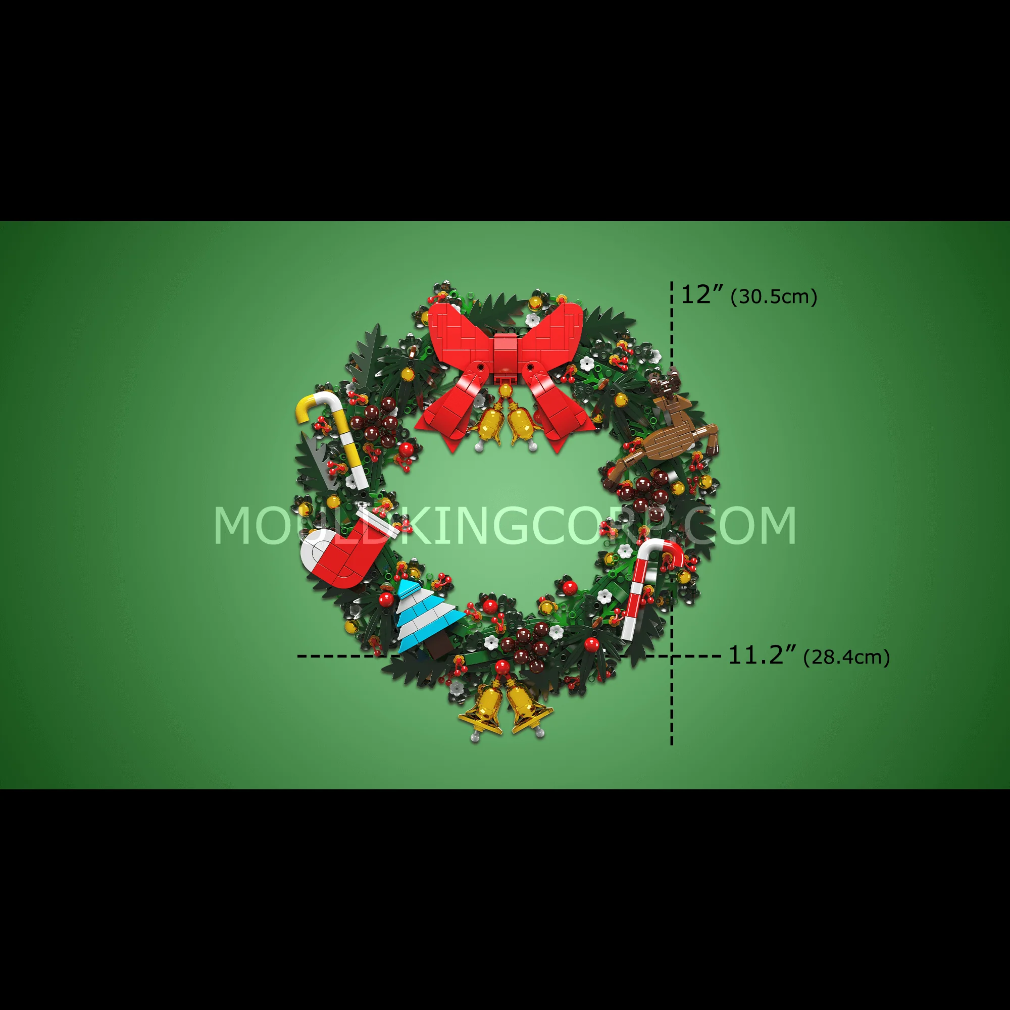 Mould King 10073 Christmas Eucalyptus Wreath Building Set | 1,002 PCS - Image 6