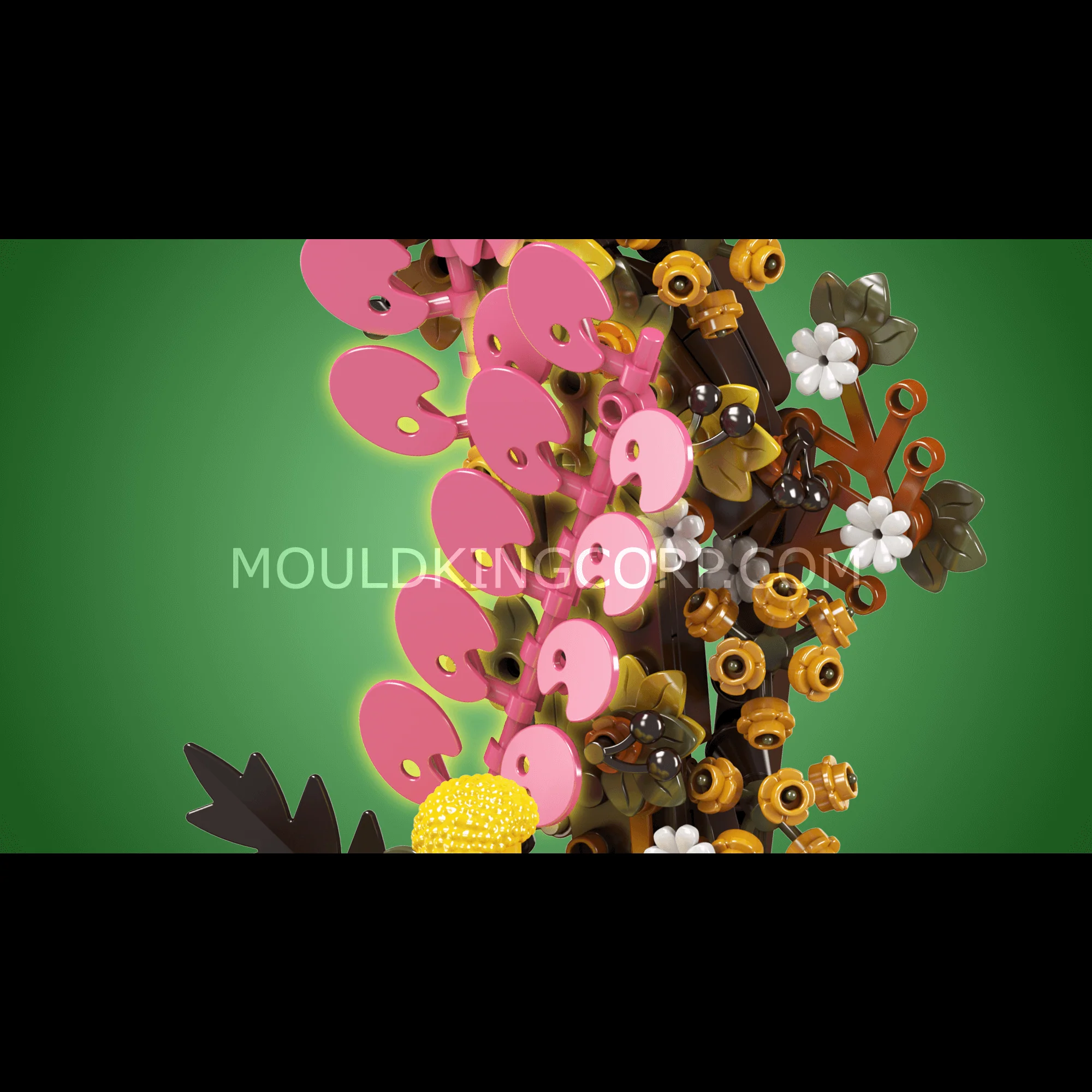 Mould King 10074 Christmas Dried Flower Wreath Building Set | 1,038 PCS - Image 3