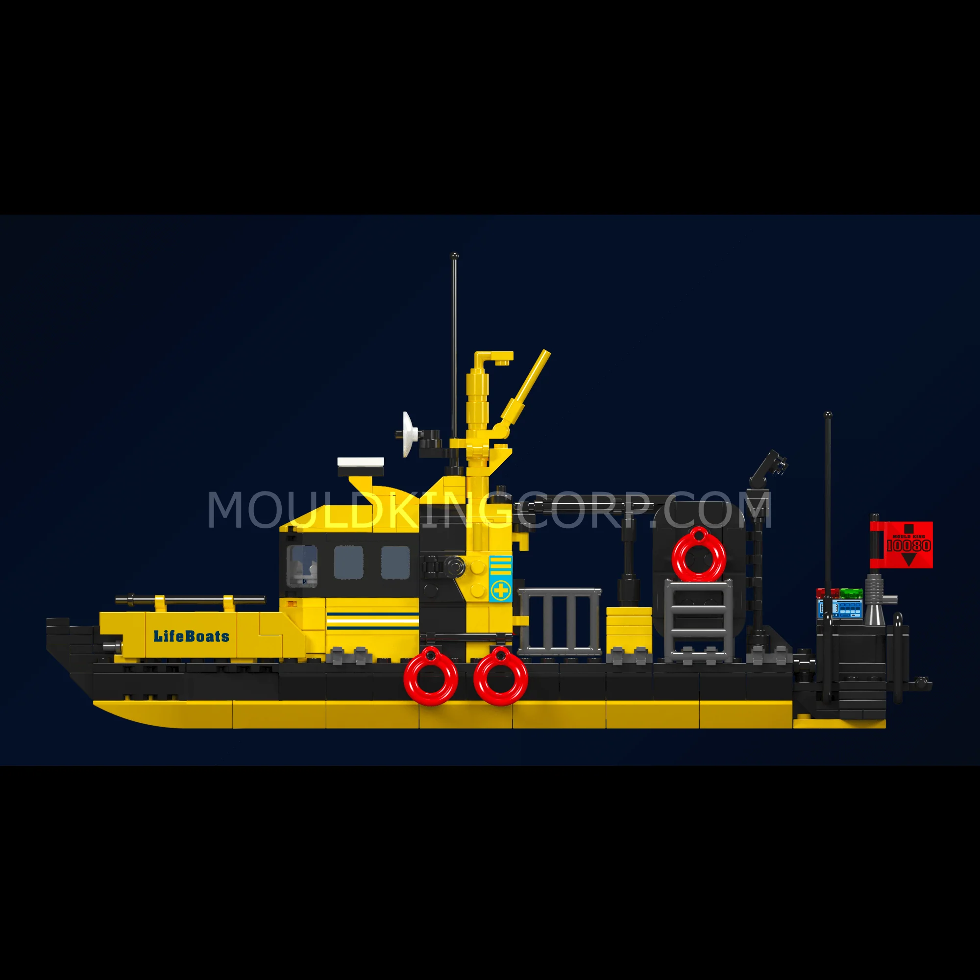Mould King 10080 Norwegian Multi-functional Lifeboat Building Set | 462 Pcs - Image 4