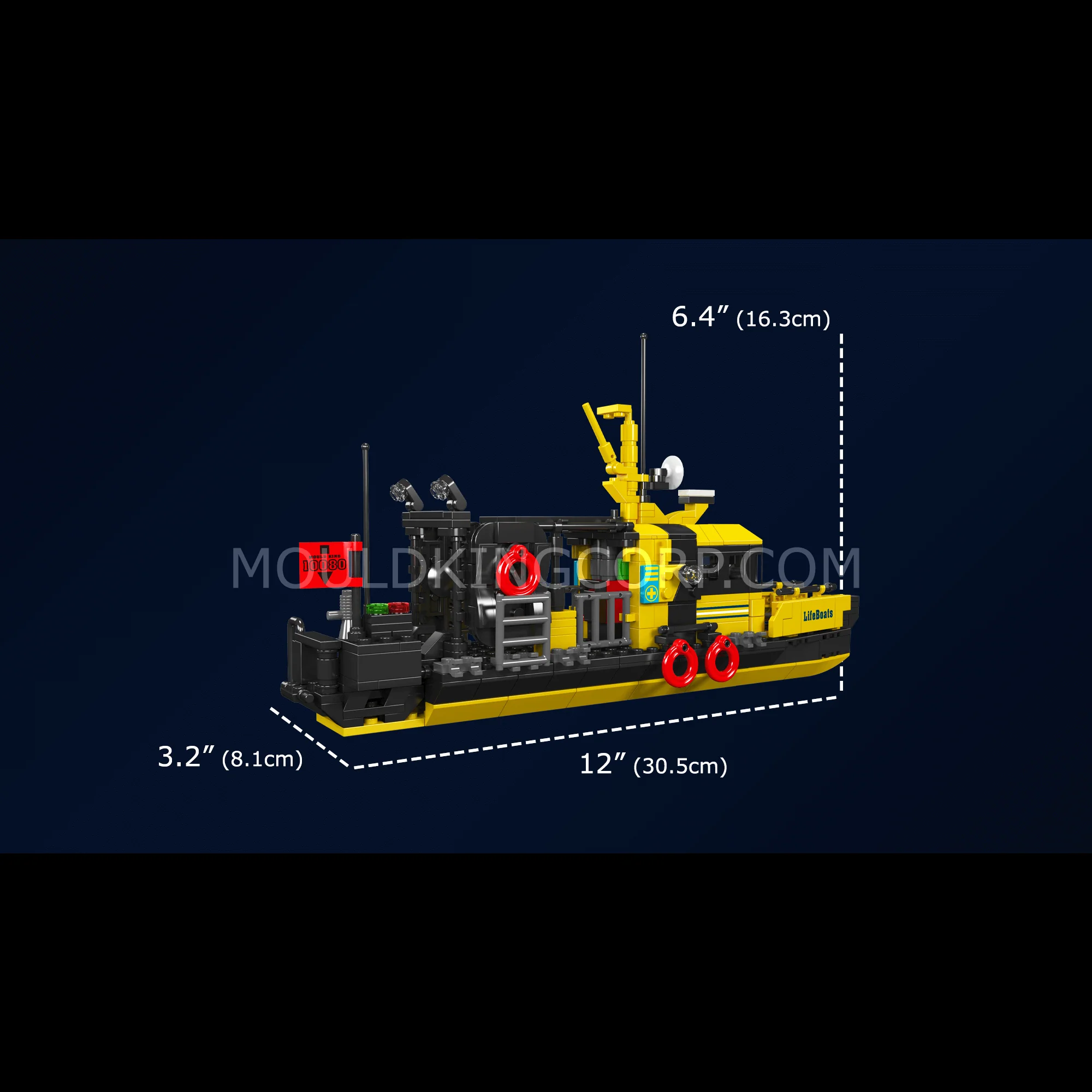 Mould King 10080 Norwegian Multi-functional Lifeboat Building Set | 462 Pcs - Image 6