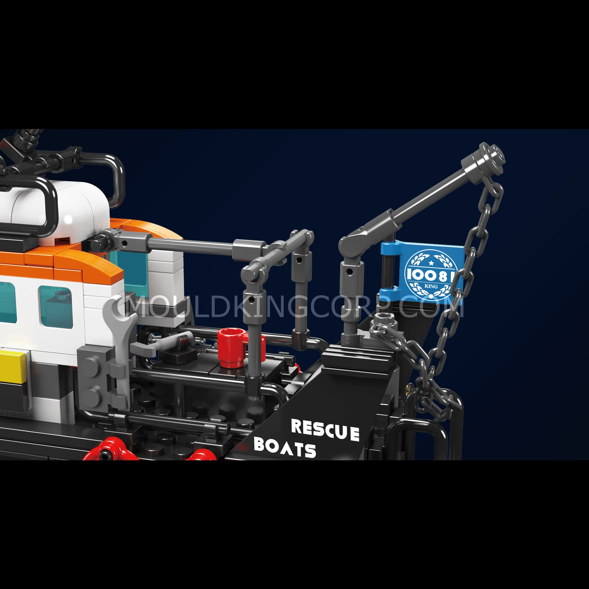 Mould King 10081 British Multi-functional Rescue Boat Building Set | 364 Pcs - Image 3