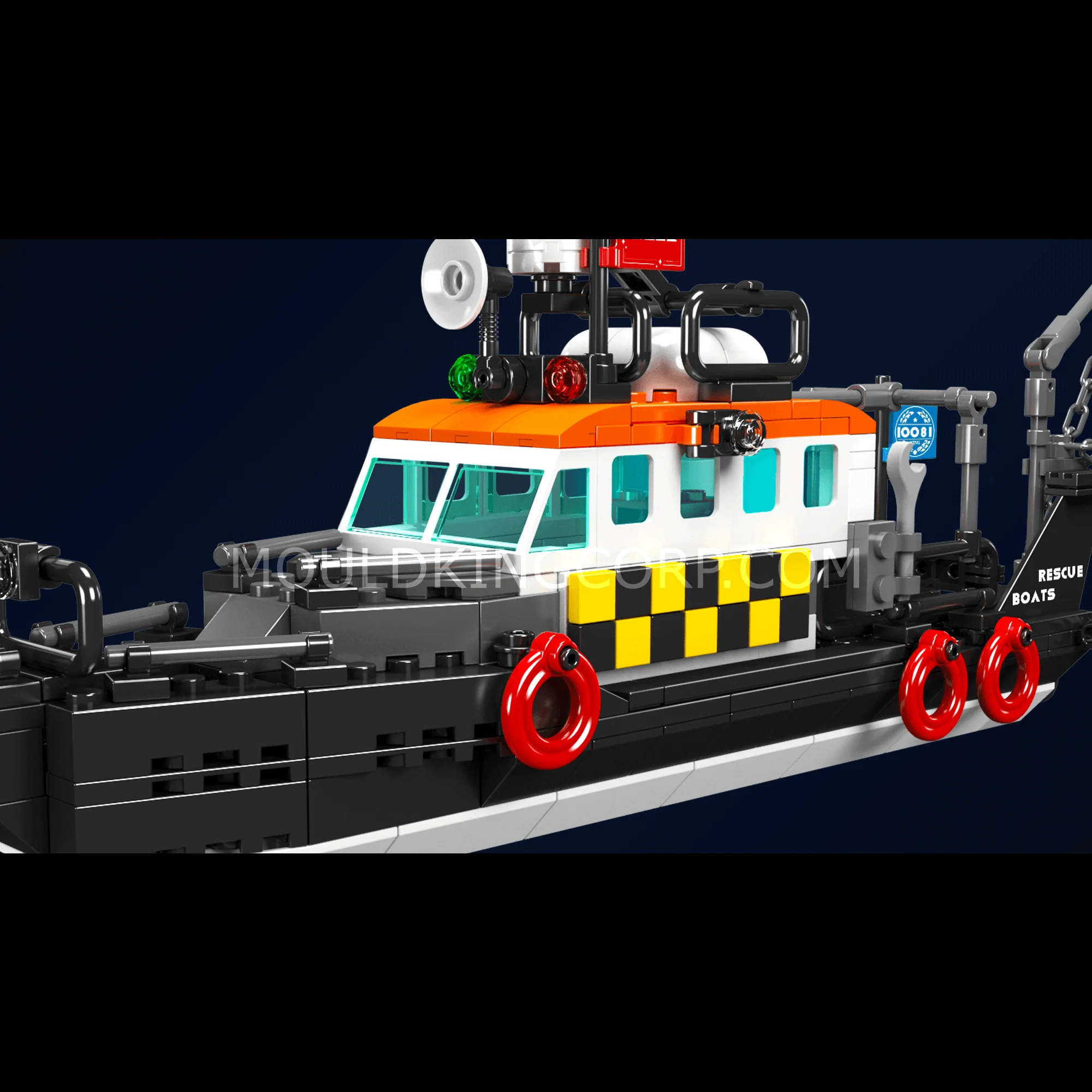 Mould King 10081 British Multi-functional Rescue Boat Building Set | 364 Pcs - Image 5