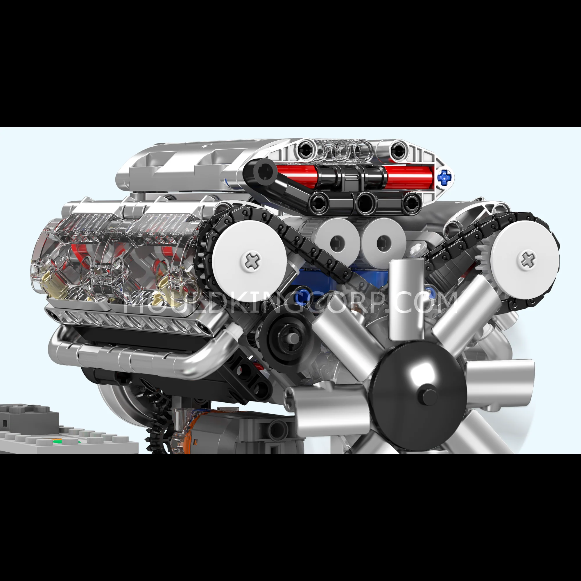 Mould King 10088 Motorised V8 Engine Building Set | 535 Pcs - Image 5