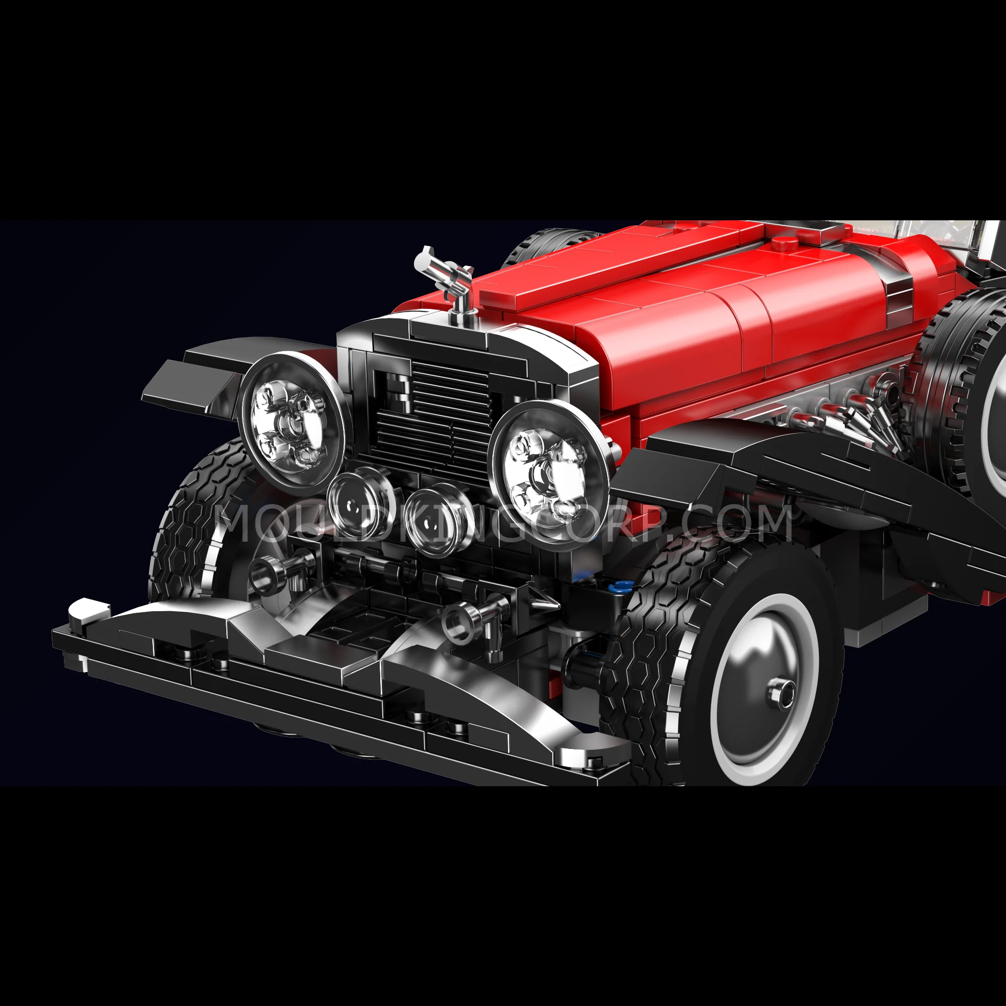 Mould King 10114 Vintage Convertible Car Model Building Set | 1,308 Pcs - Image 4
