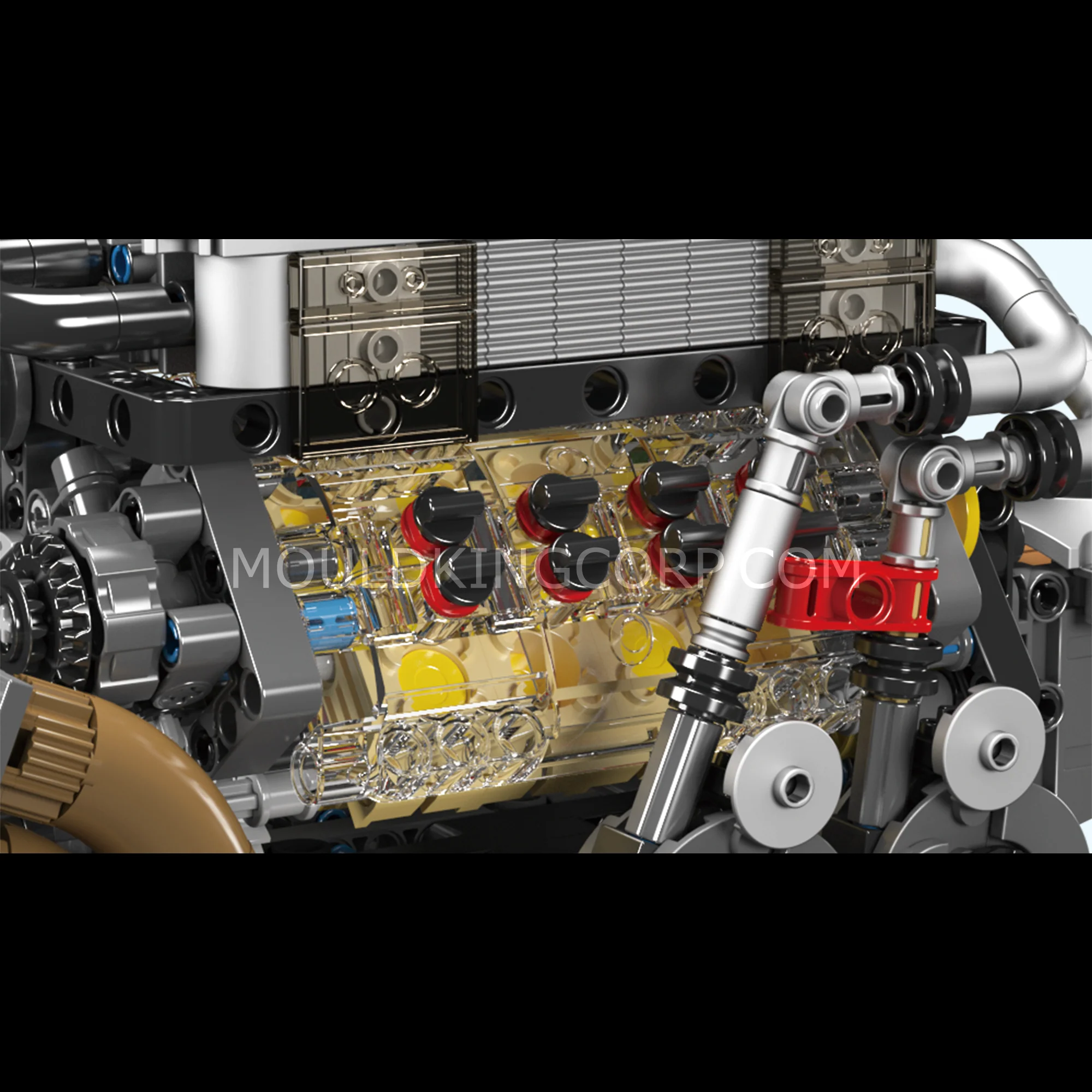 Mould King 10131 BGT Motorised W16 Engine Building Set | 952 Pcs - Image 4