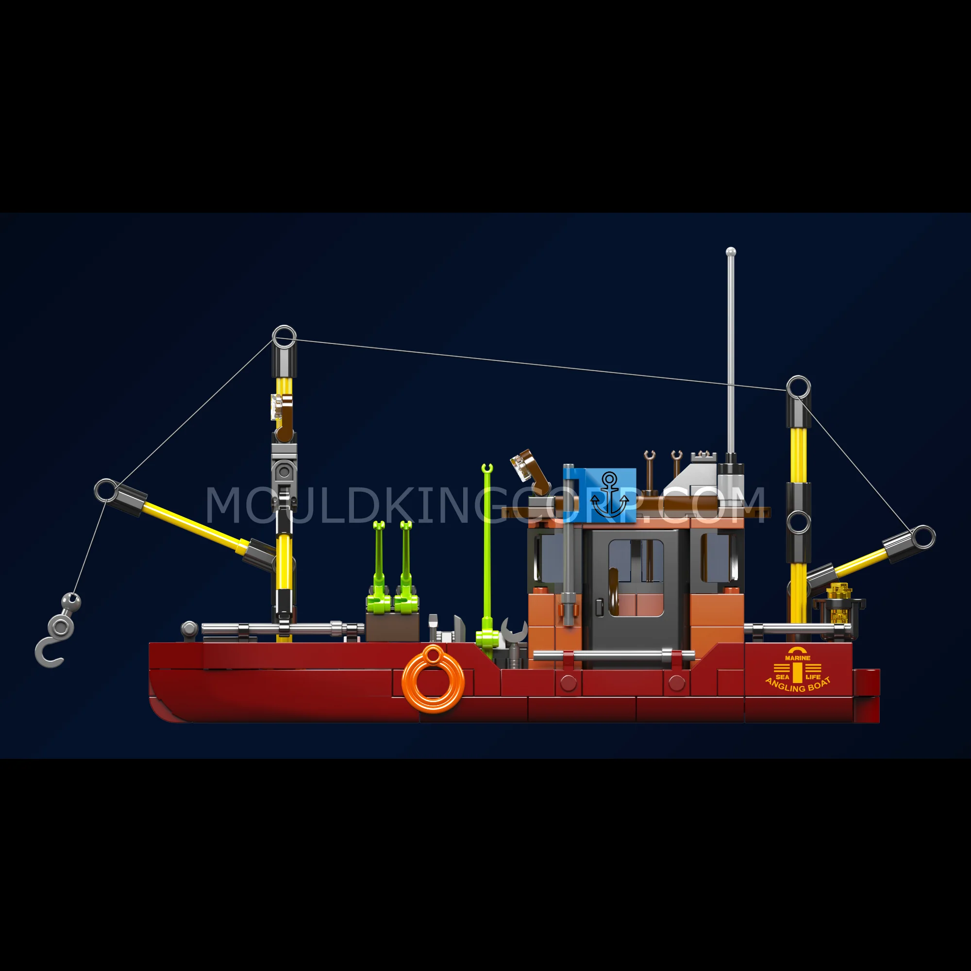 Mould King 10135 Angling Boat Building Set | 403 Pcs - Image 4