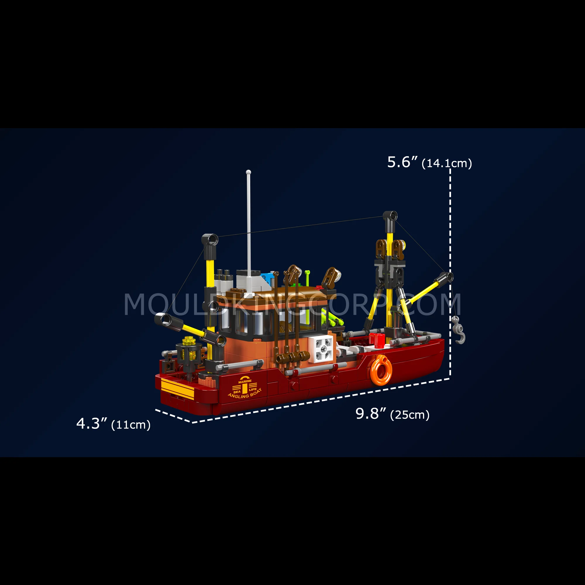 Mould King 10135 Angling Boat Building Set | 403 Pcs - Image 6