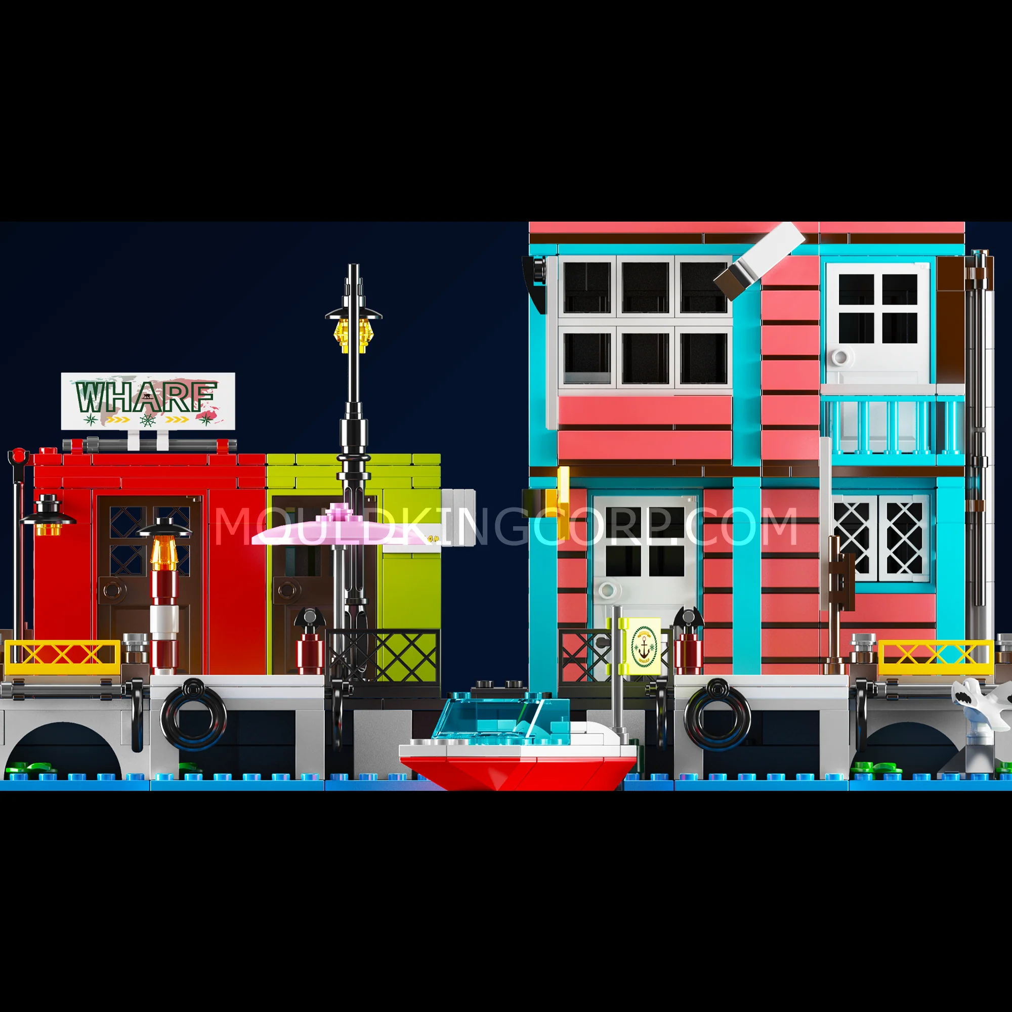 Mould King 10148 Wharf Inn Block Building Set | 782 Pcs - Image 5