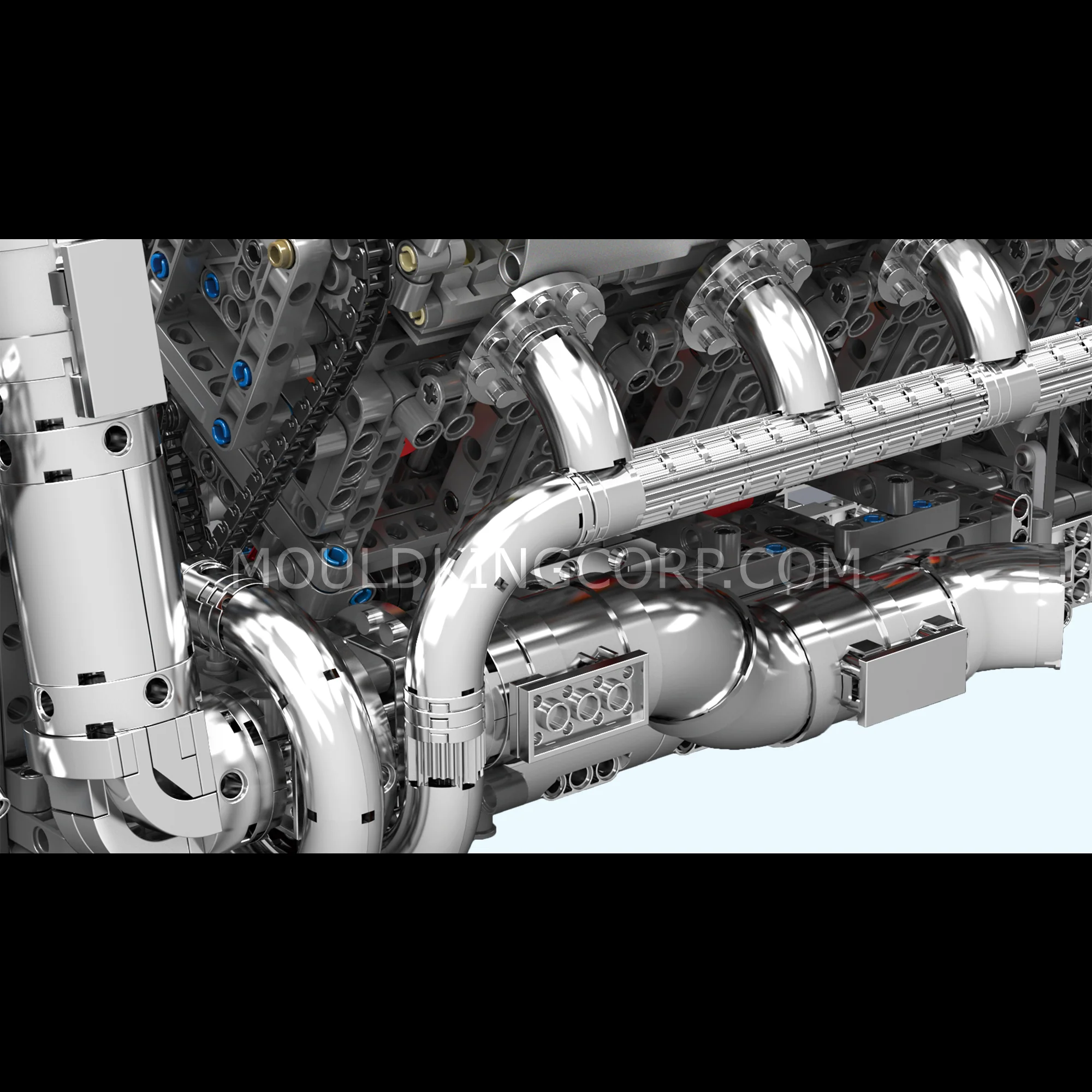 Mould King 10168 Motorised Hypercar W16 Engine & Gearbox Building Set | 2,899 Pcs - Image 3