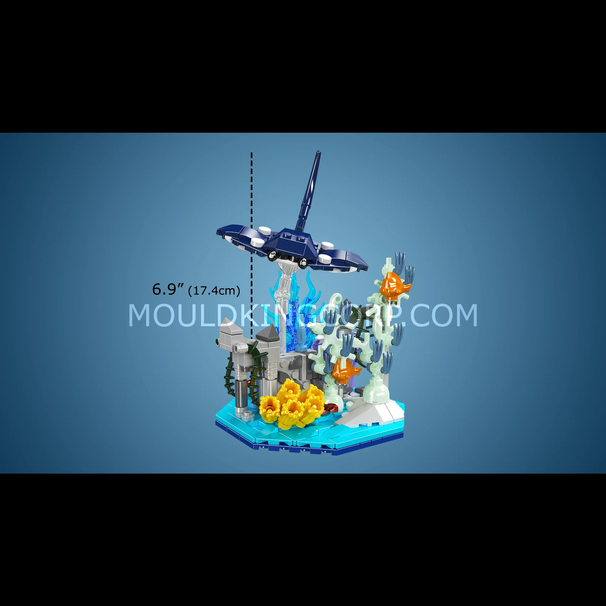 Mould King 10173 Manta Ray Coral Reef Building Set | 411 Pcs - Image 4