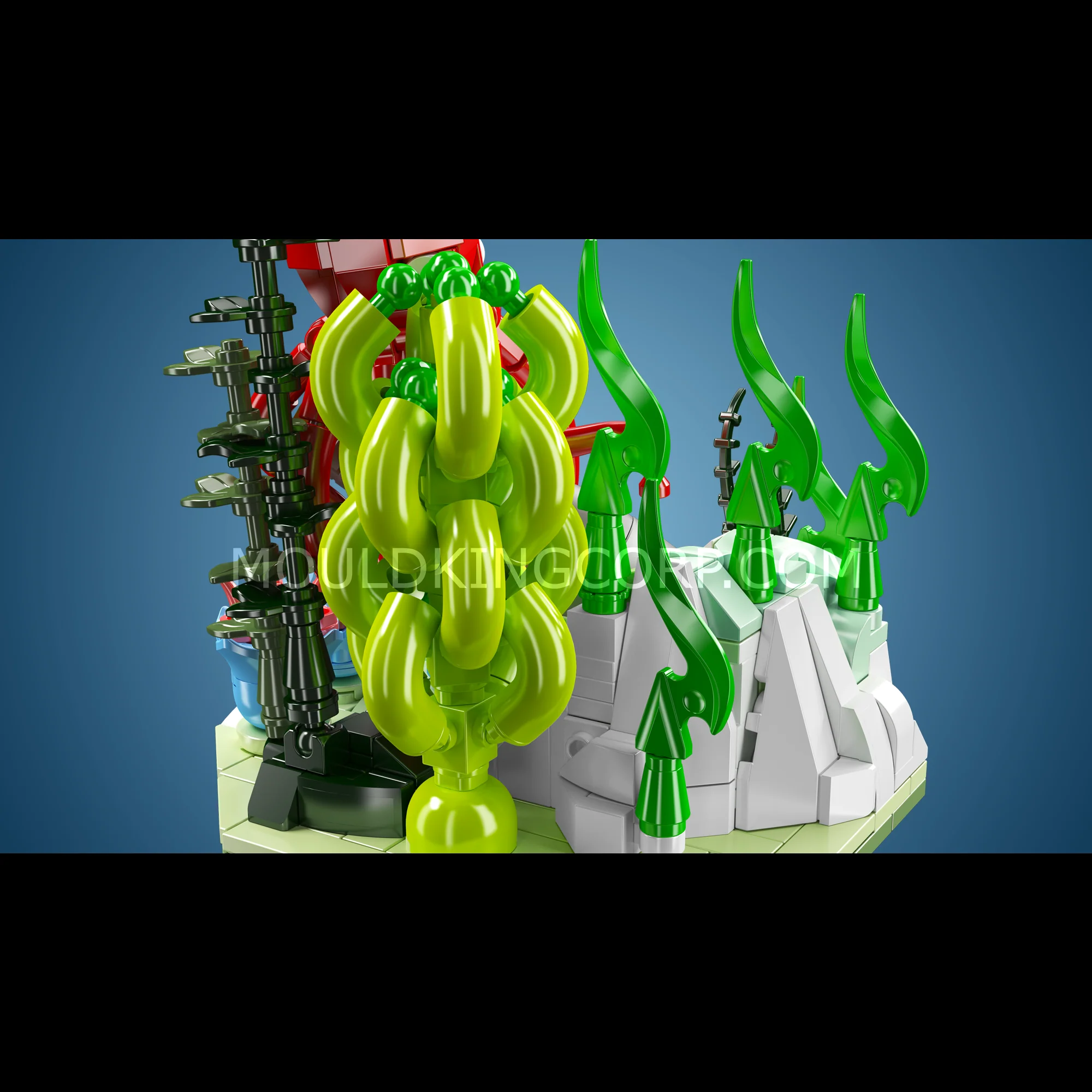 Mould King 10174 Creative Ocean Deep Sea Squid Scene Building Set | 416 Pcs - Image 3