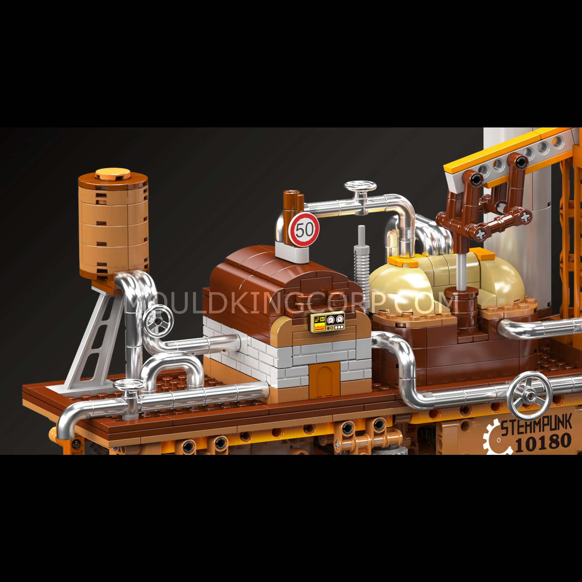 Mould King 10180 Steampunk Cube Clock Building Set | 3,234 Pcs - Image 4