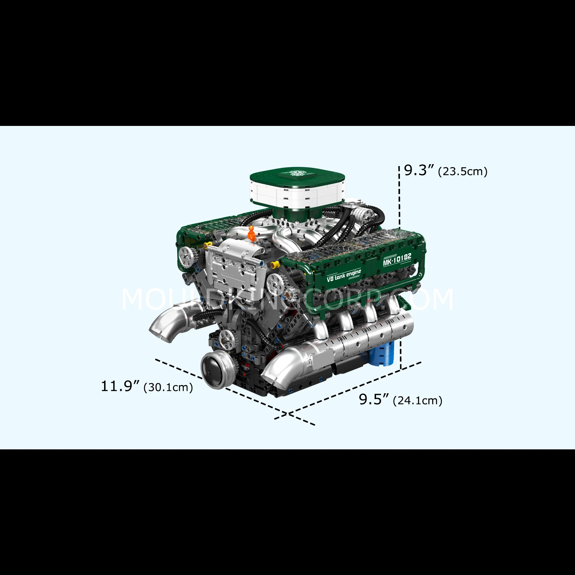 Mould King 10182 Motorised V8 Tank Engine Building Set | 2,250 Pcs - Image 6