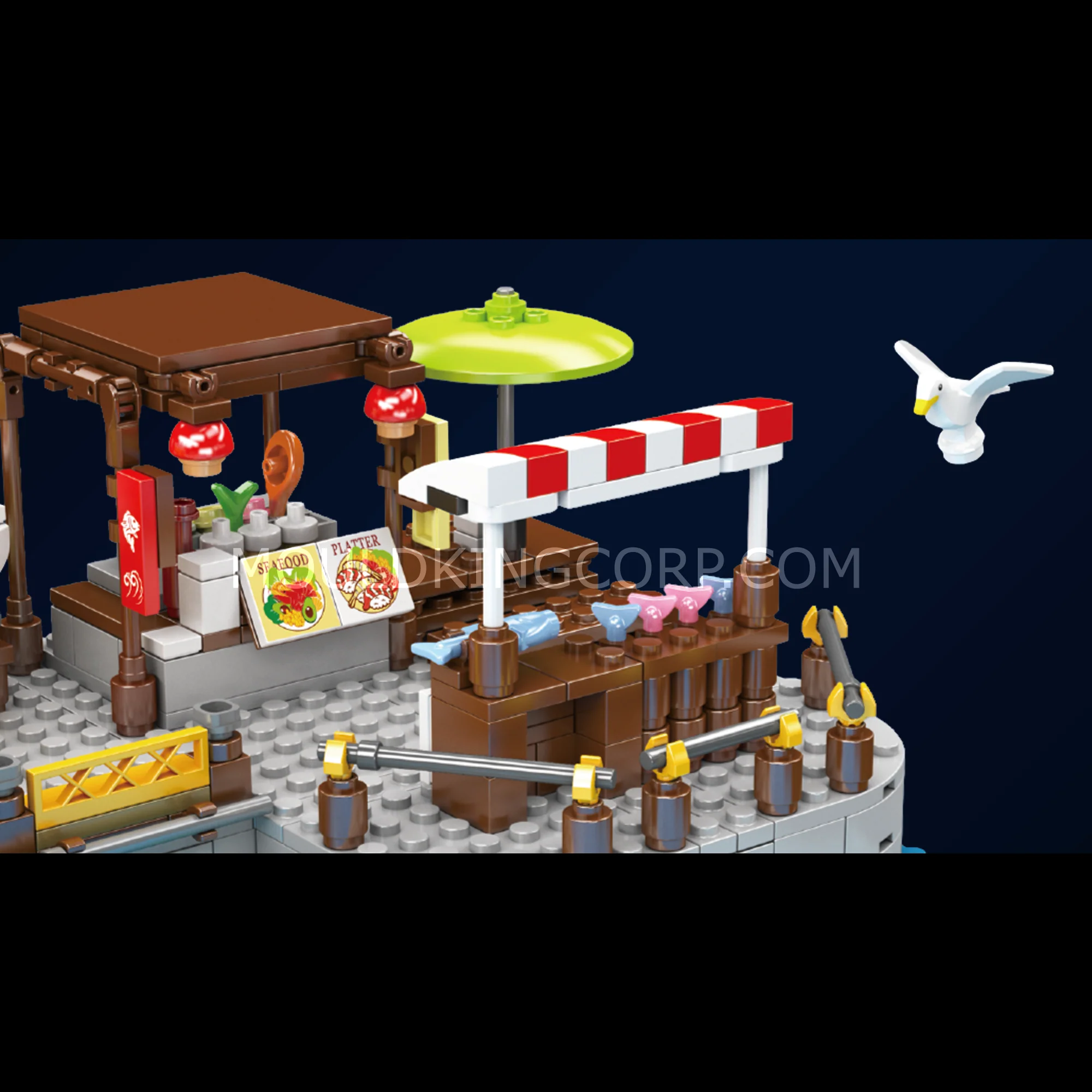 Mould King 10186 Harbor Dockside Market Building Set | 869 Pcs - Image 3