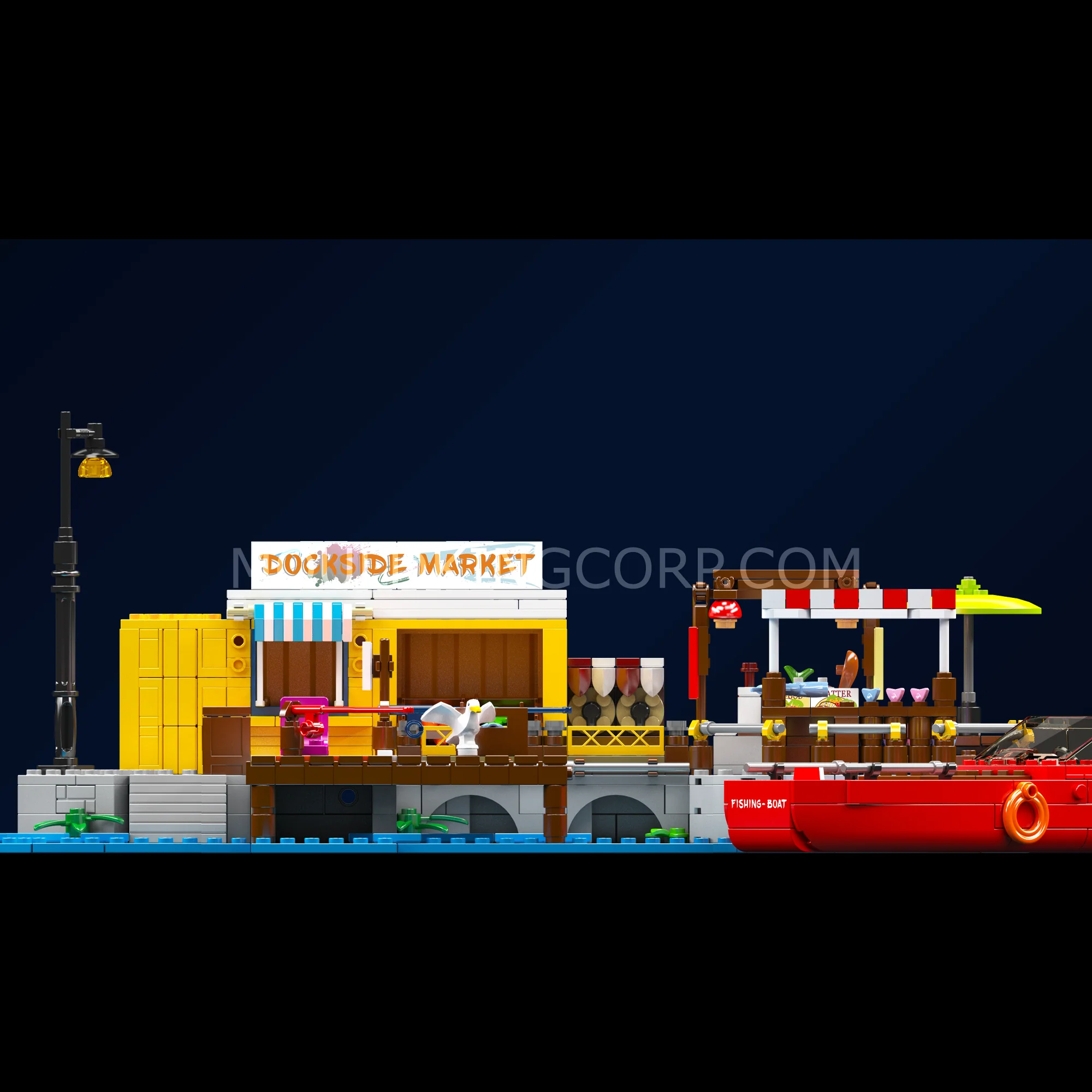 Mould King 10186 Harbor Dockside Market Building Set | 869 Pcs - Image 5