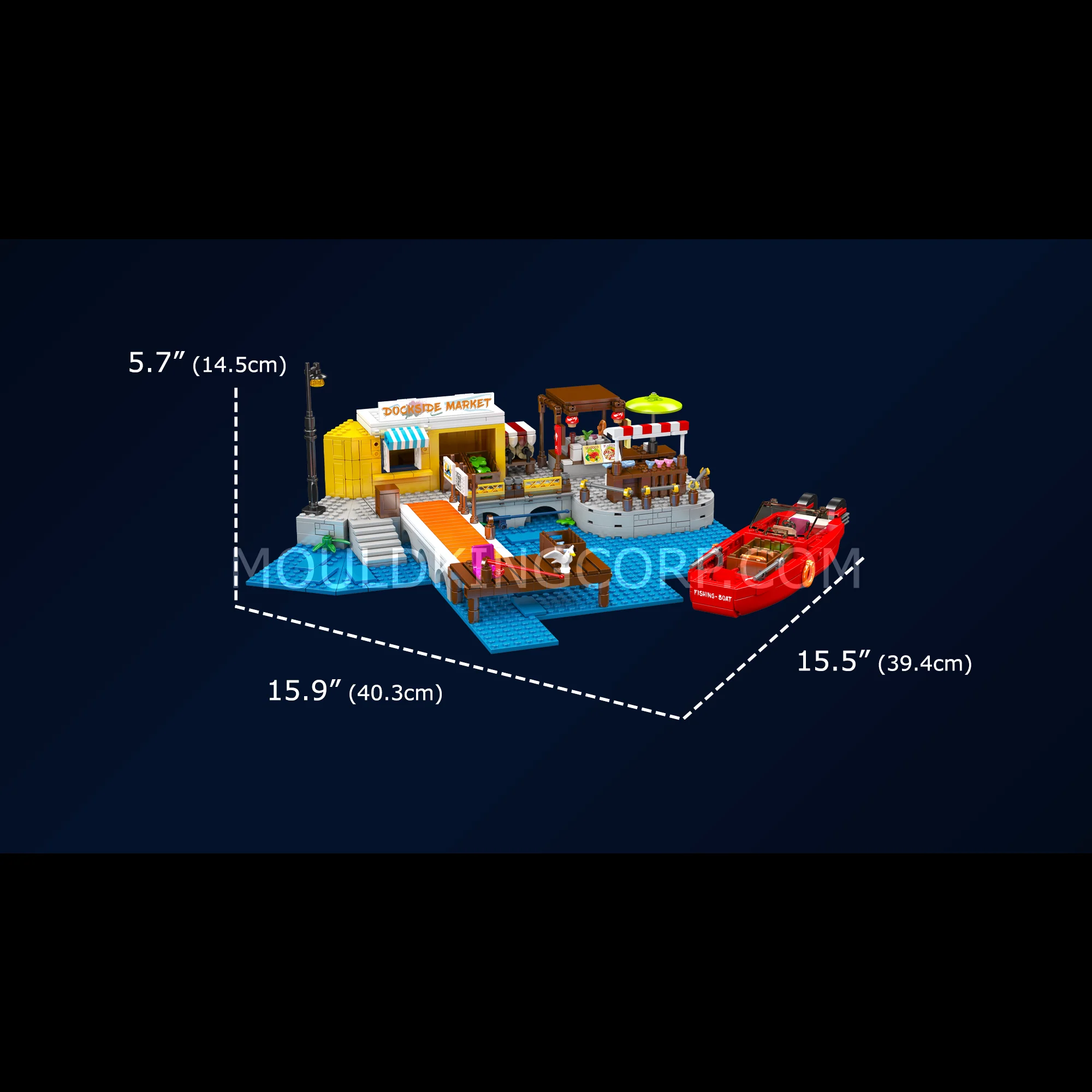 Mould King 10186 Harbor Dockside Market Building Set | 869 Pcs - Image 6