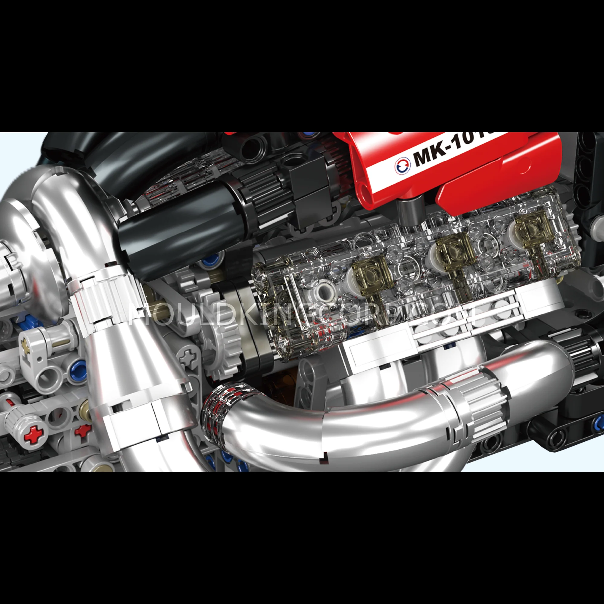 Mould King 10188 Motorized STR13 V6 Engine Model Building Kit | 980 Pcs - Image 4