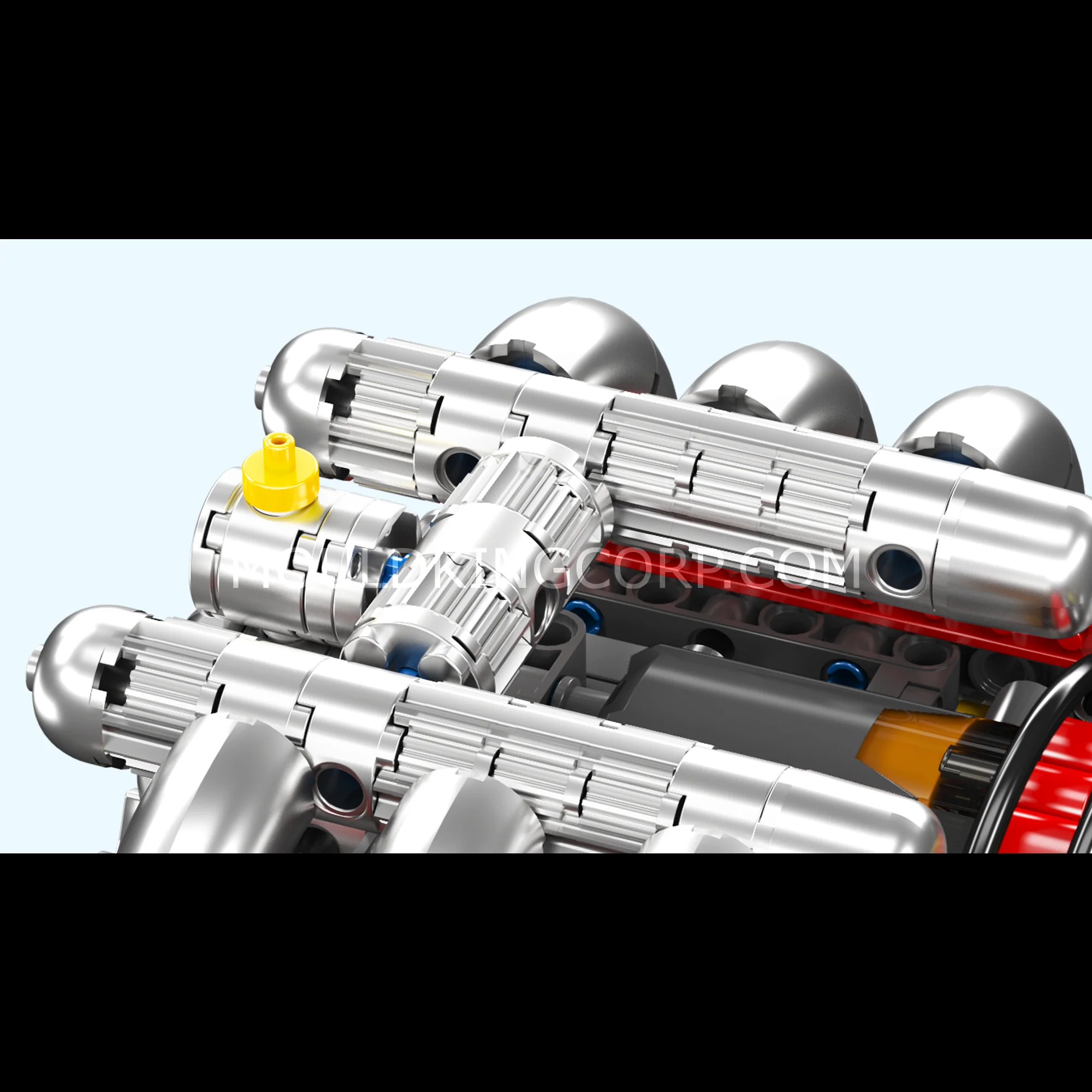 Mould King 10193 Flat-6 Engine Model Building Set | 609 Pcs - Image 5