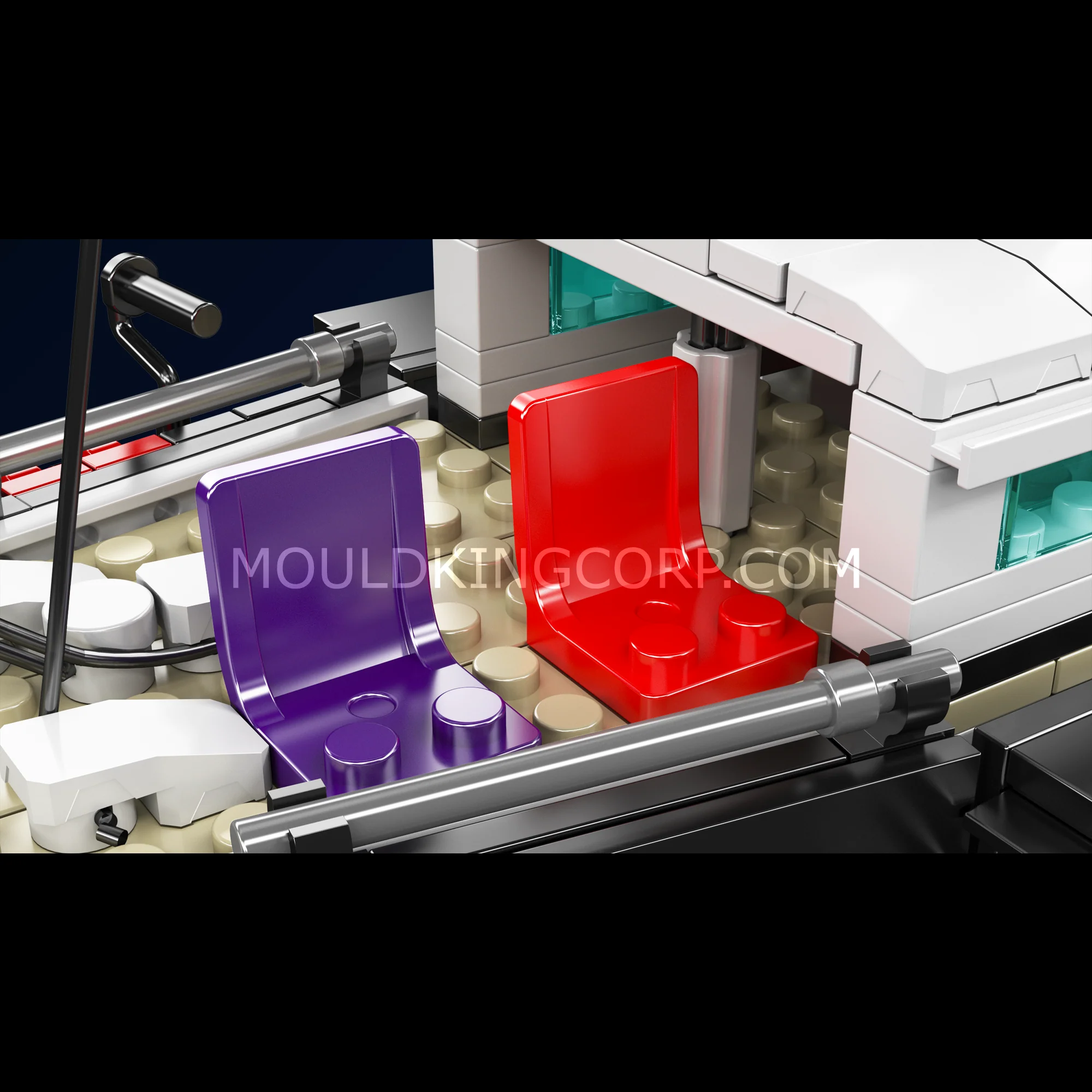 Mould King 10194 Modern Two-Mast Sailing Yacht Building Set | 893 Pcs - Image 3