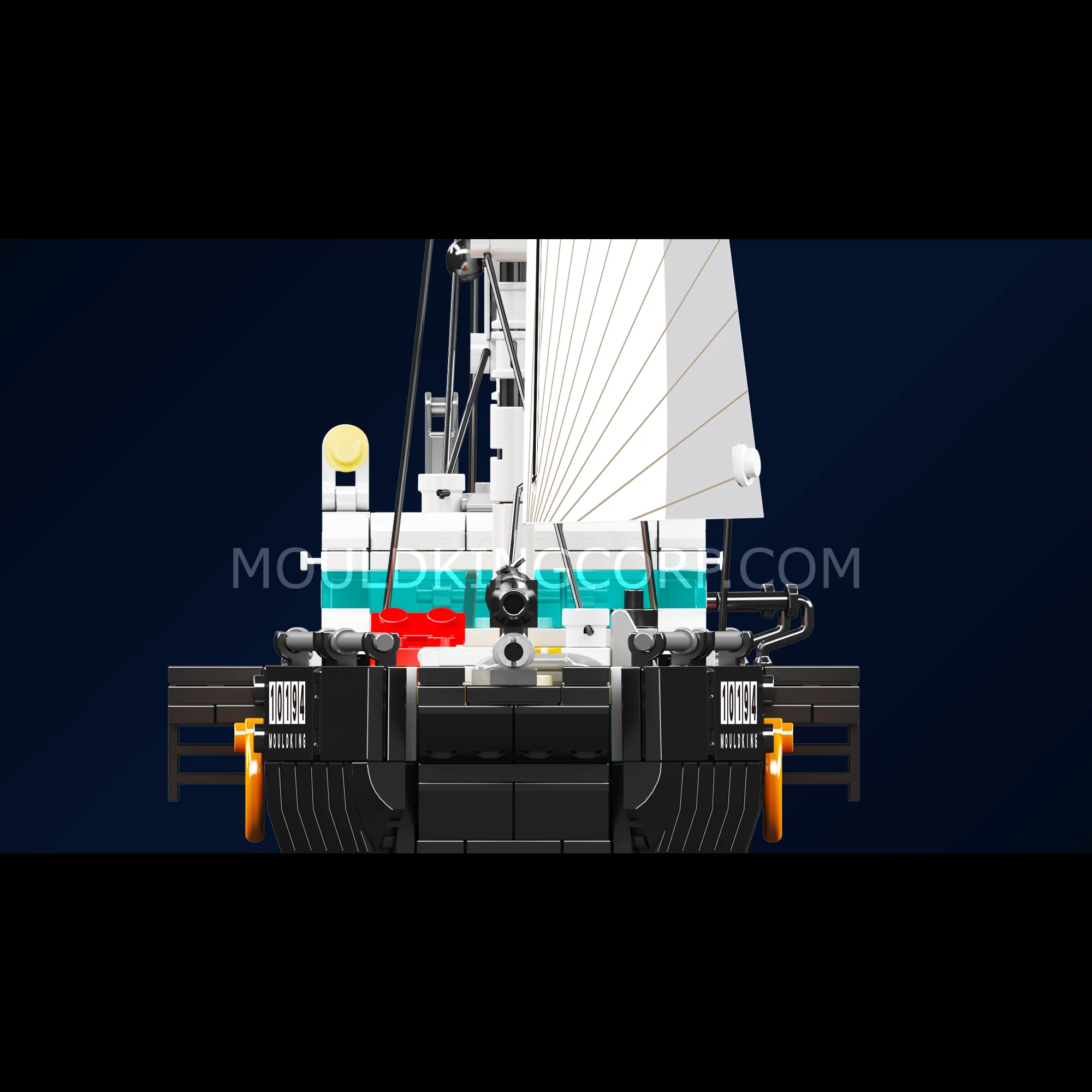 Mould King 10194 Modern Two-Mast Sailing Yacht Building Set | 893 Pcs - Image 5