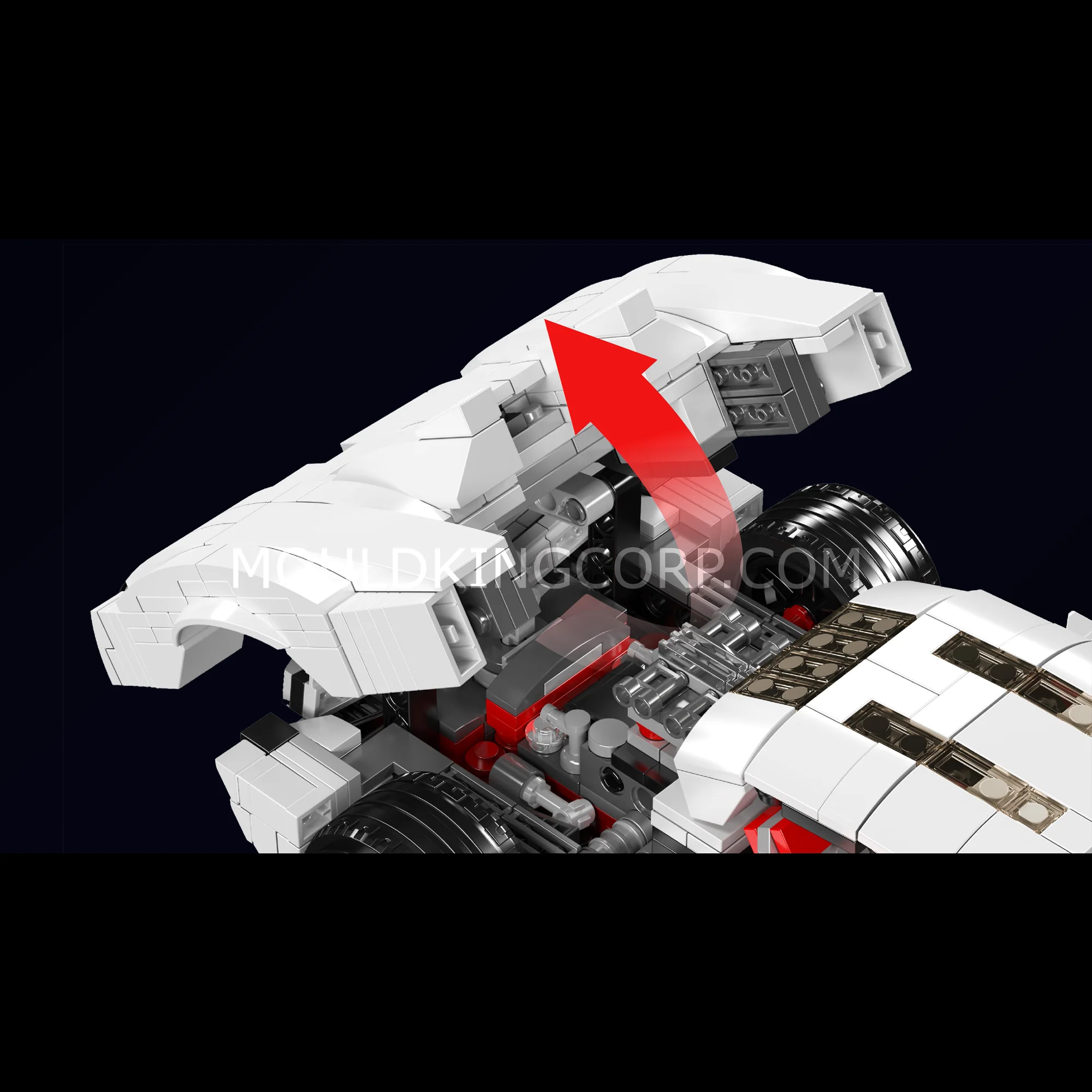 Mould King 10196 Italian Hypercar Building Set with Quad Exhaust | 1,423 Pcs - Image 4