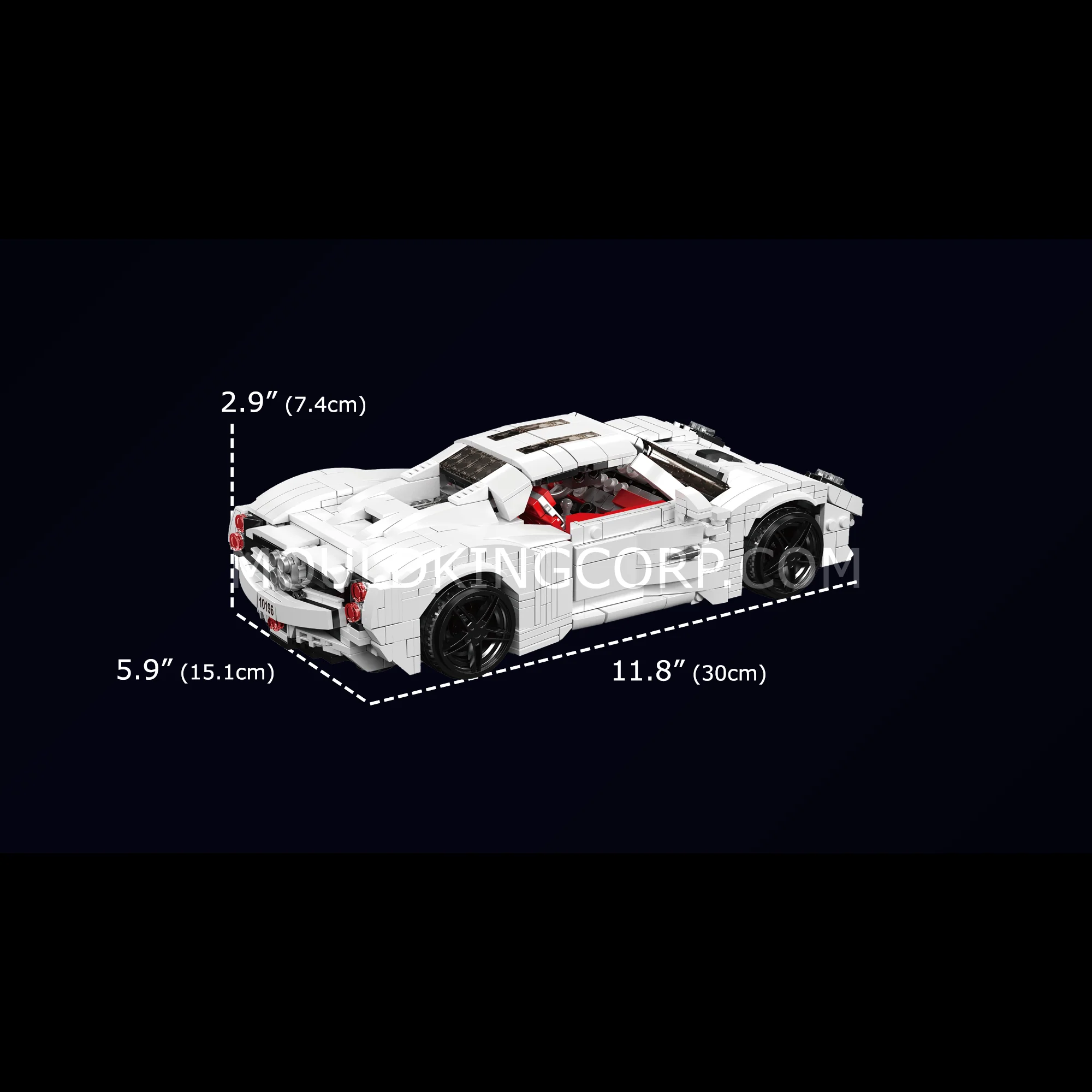 Mould King 10196 Italian Hypercar Building Set with Quad Exhaust | 1,423 Pcs - Image 6
