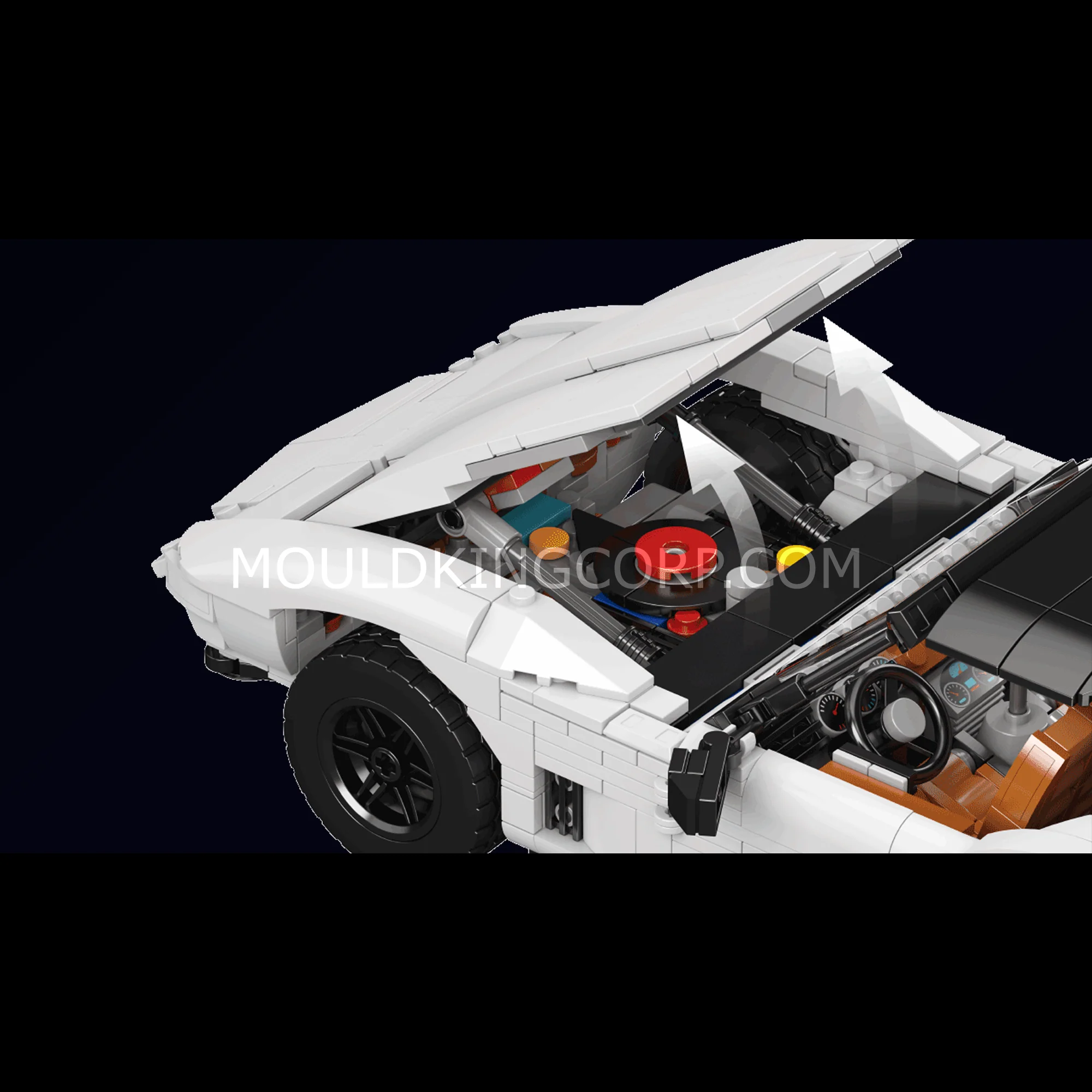 Mould King 10198 Corvette C3 Car Model Building Set | 1,347 Pcs - Image 3