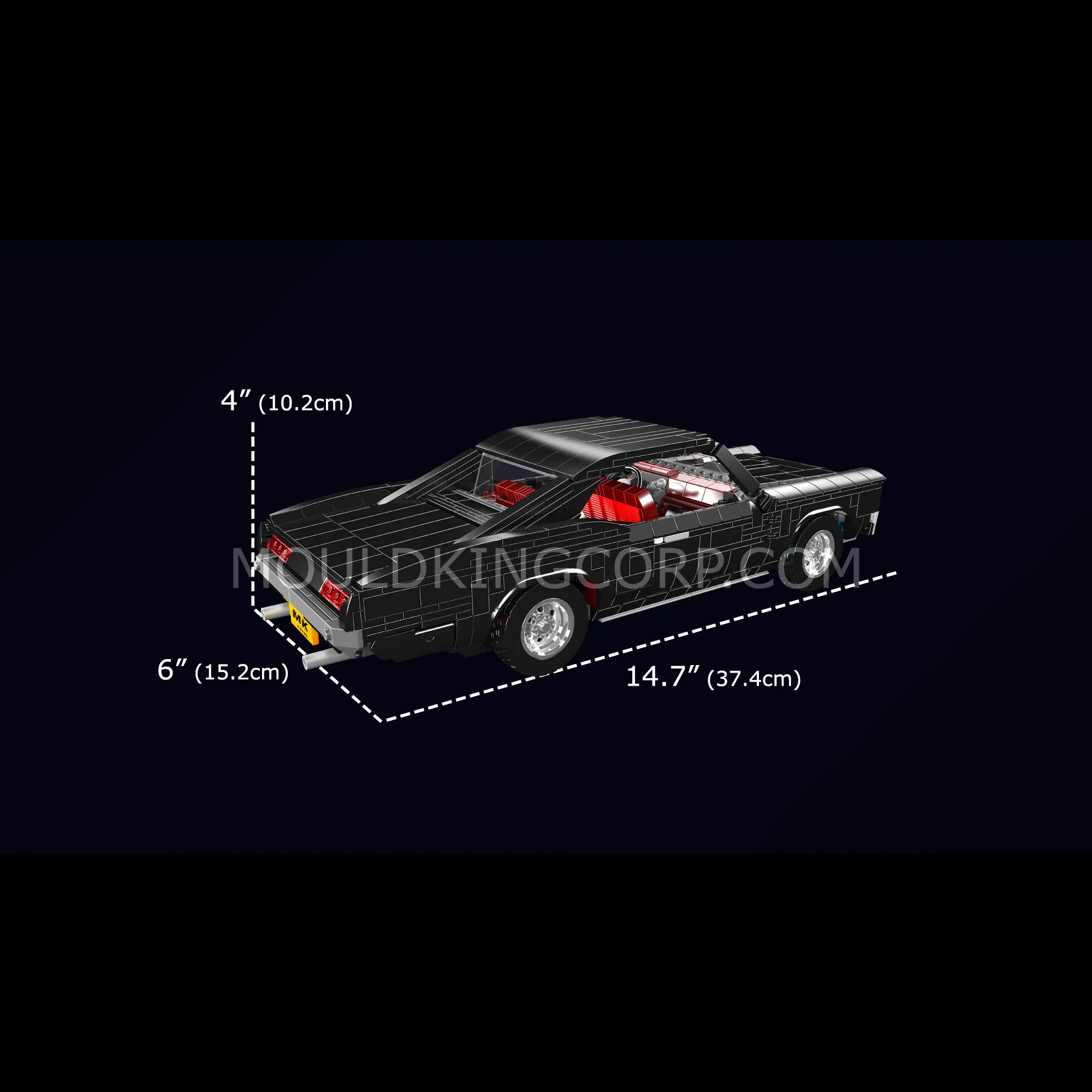 Mould King 10199 GTO Classic Muscle Car Model Building Set | 1,563 Pcs - Image 6