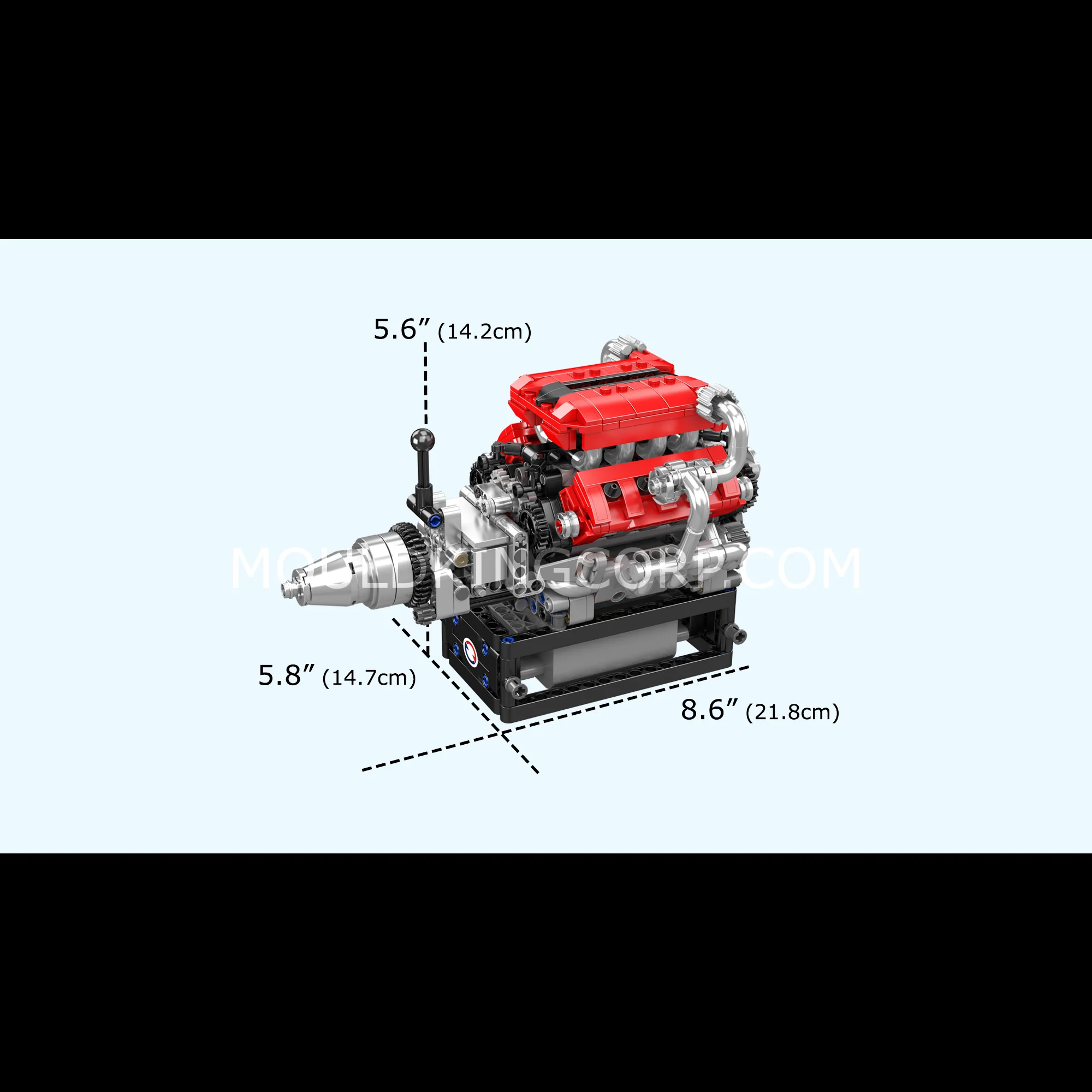 Mould King 10204 Italian V8 Engine Building Set | 750 Pcs - Image 6