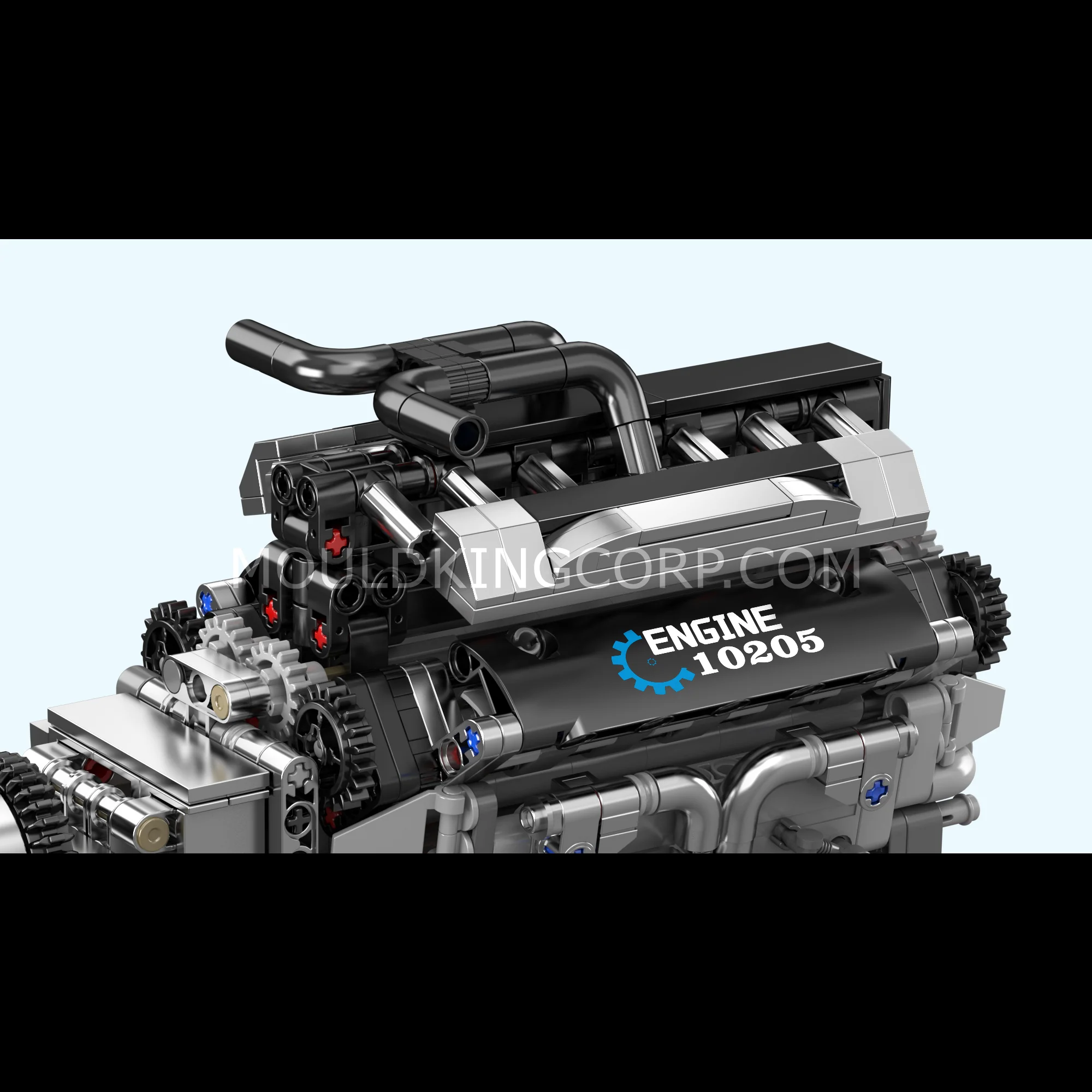 Mould King 10205 Motorised British Luxury V12 Engine Building Set | 733 Pcs - Image 5