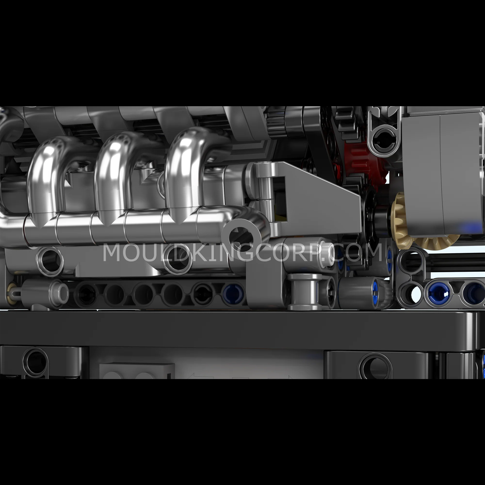 Mould King 10206 Turbocharged V8 Engine Building Set | 737 Pcs - Image 3