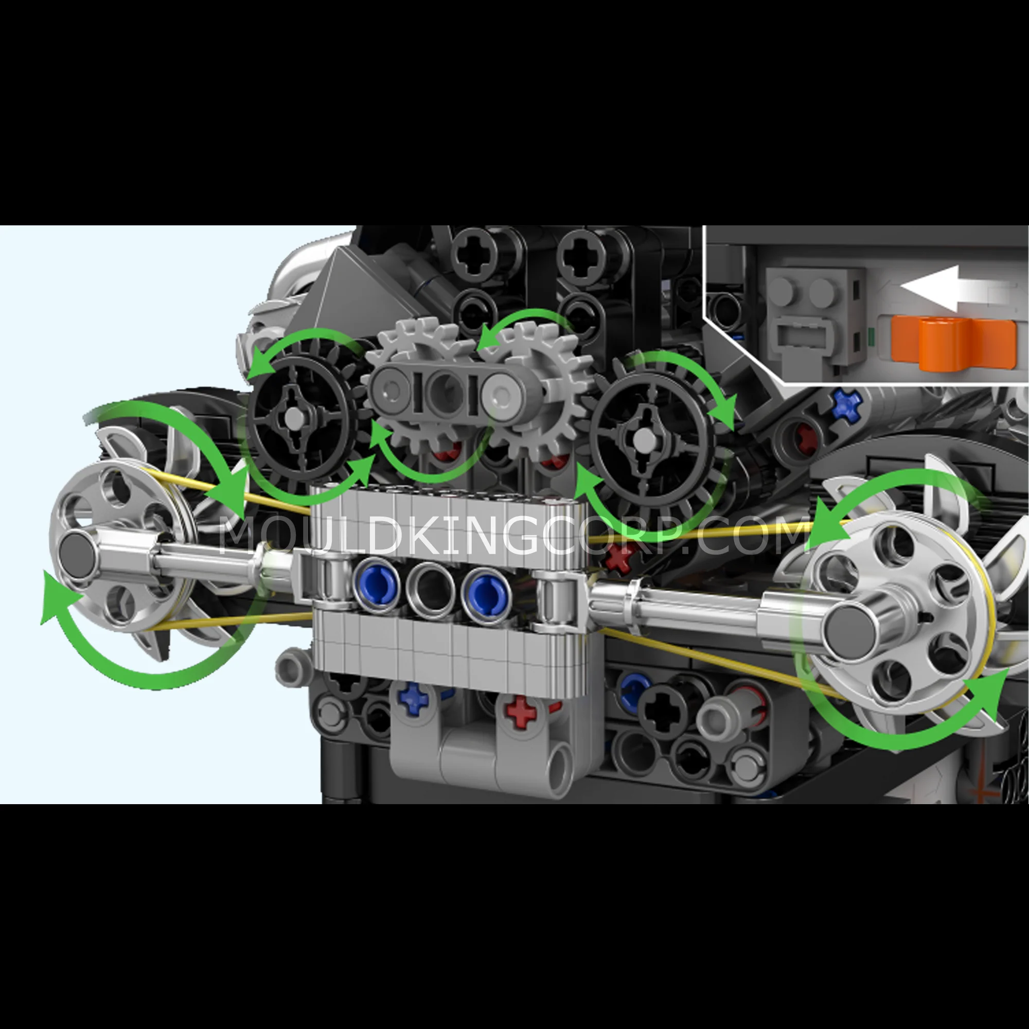 Mould King 10207 PAG Turbocharged V8 Engine Building Set | 761 Pcs - Image 4