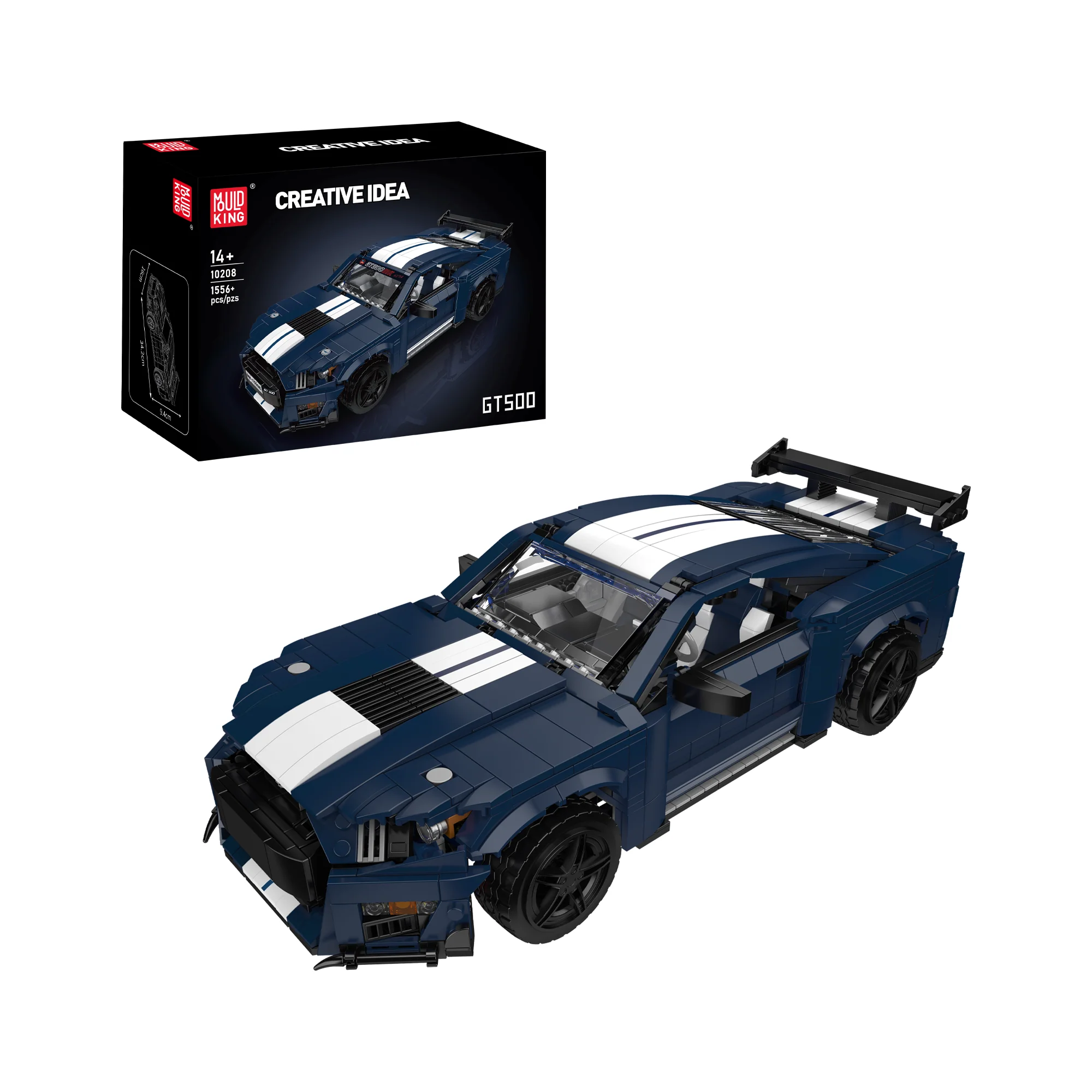 Mould King 10208 Creative GT500 Sports Car Building Set | 1,556 Pcs