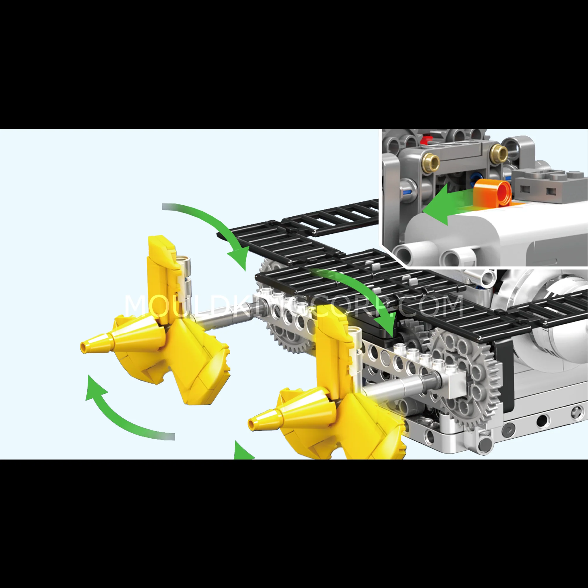 Mould King 10209 Inline 6-Cylinder Aircraft Carrier Engine Building Set | 3,222 Pcs - Image 3
