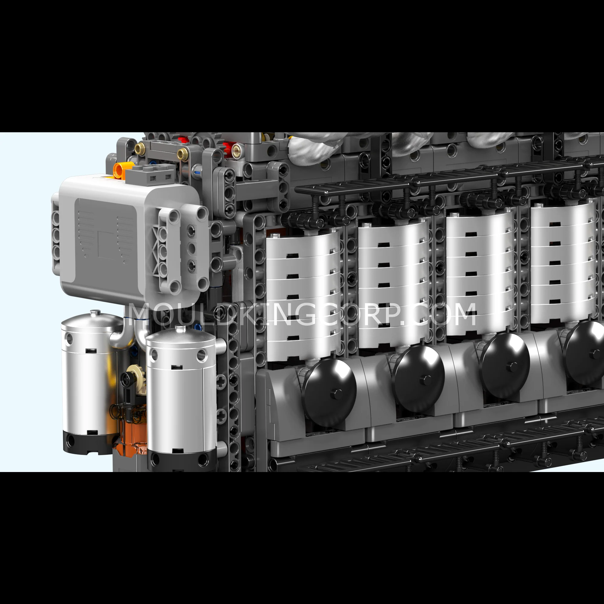 Mould King 10209 Inline 6-Cylinder Aircraft Carrier Engine Building Set | 3,222 Pcs - Image 4