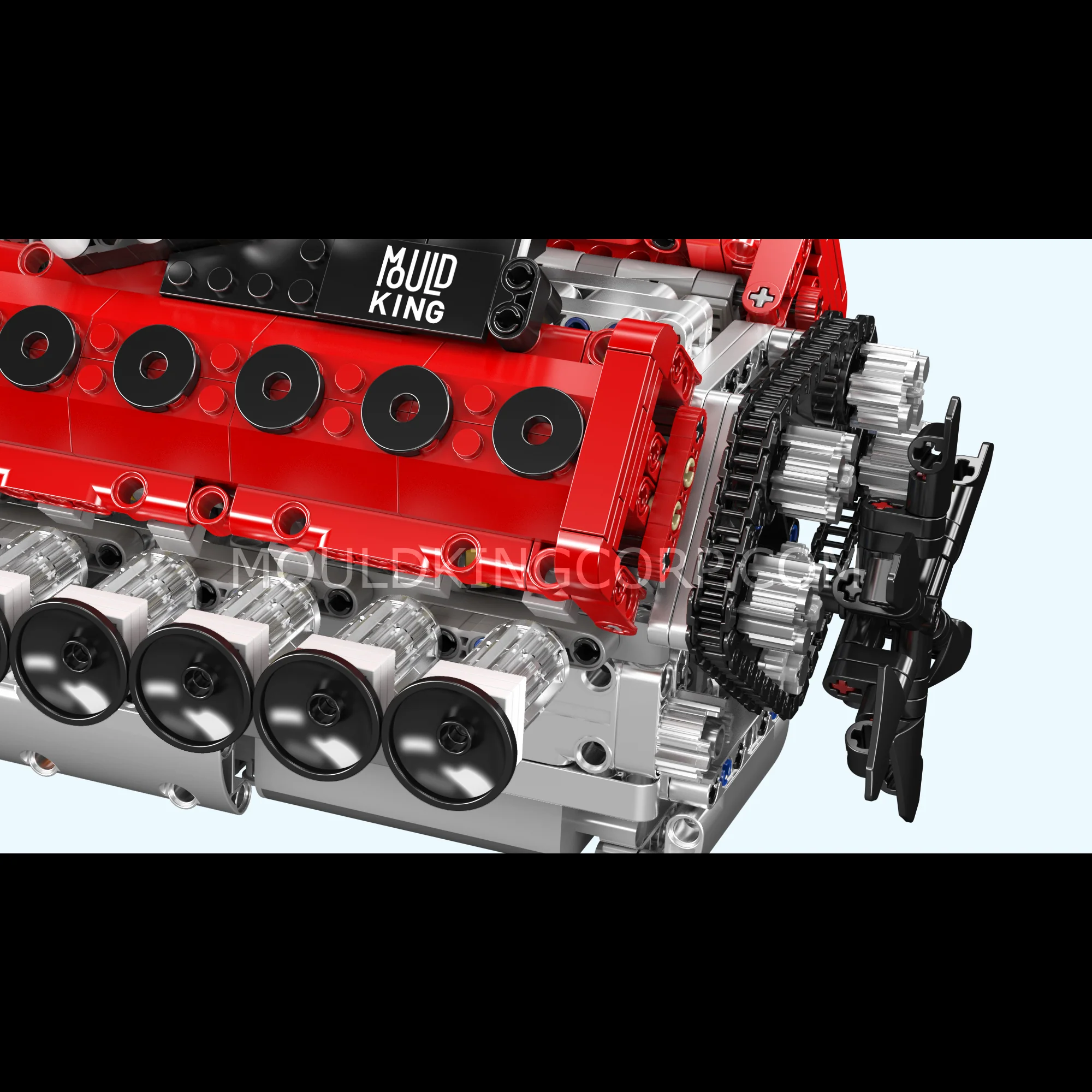 Mould King 10210 Motorized V12 Naturally Aspirated Engine Model Building Block Set | 1,366 Pcs - Image 5