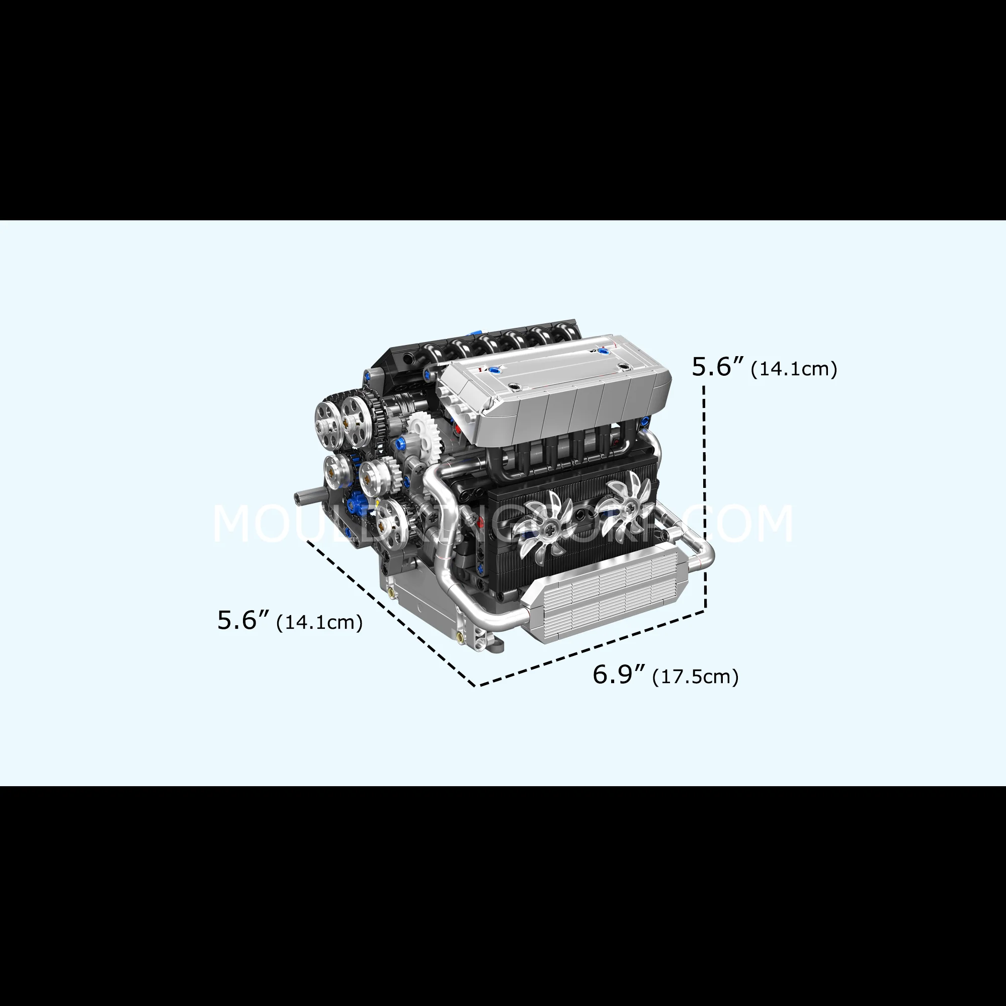 Mould King 10213 Motorized S55 Inline-6 Engine Model Building Set | 744 Pcs - Image 6