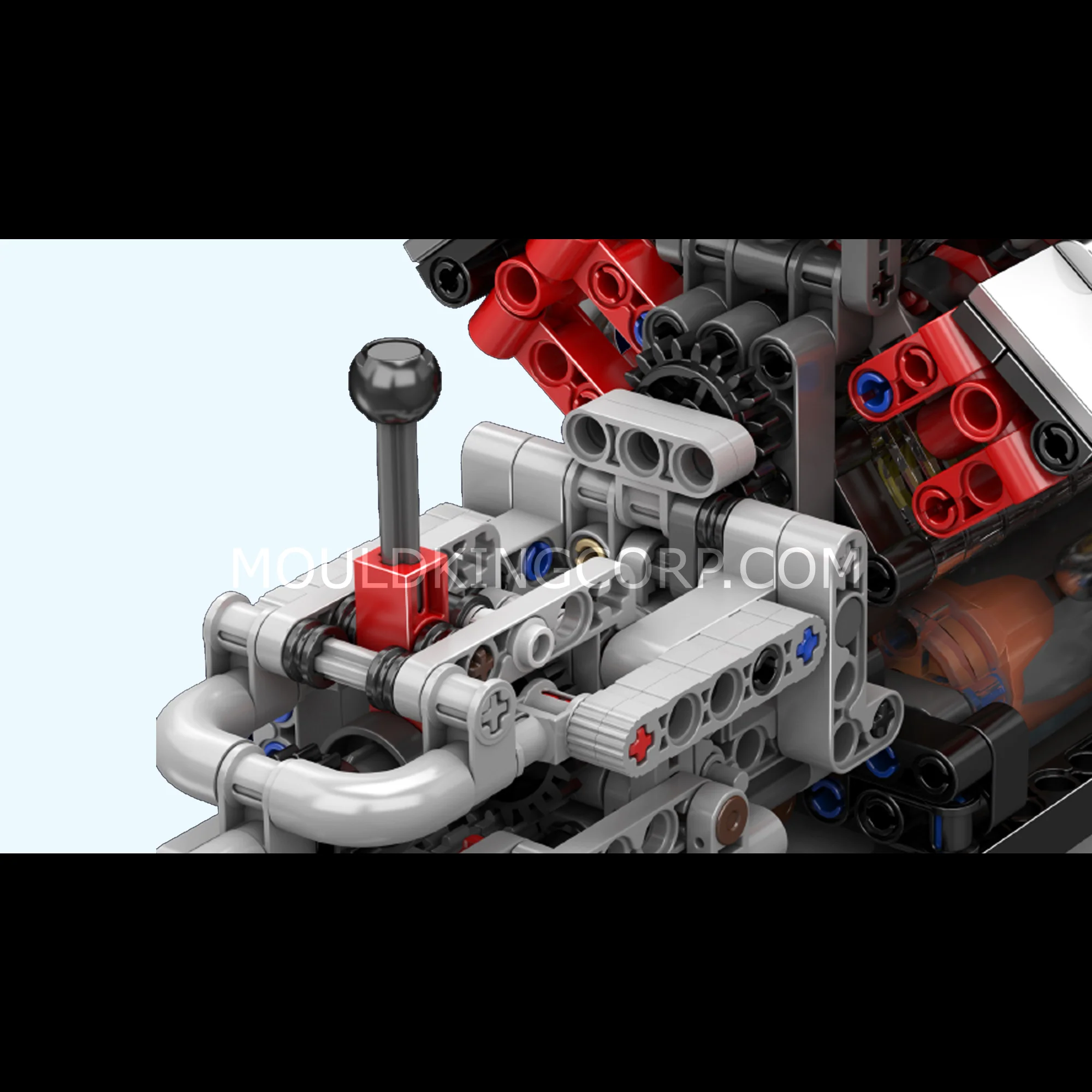 Mould King 10225 American Muscle Car V8 Engine with Gearbox Building Set | 855 Pcs - Image 4