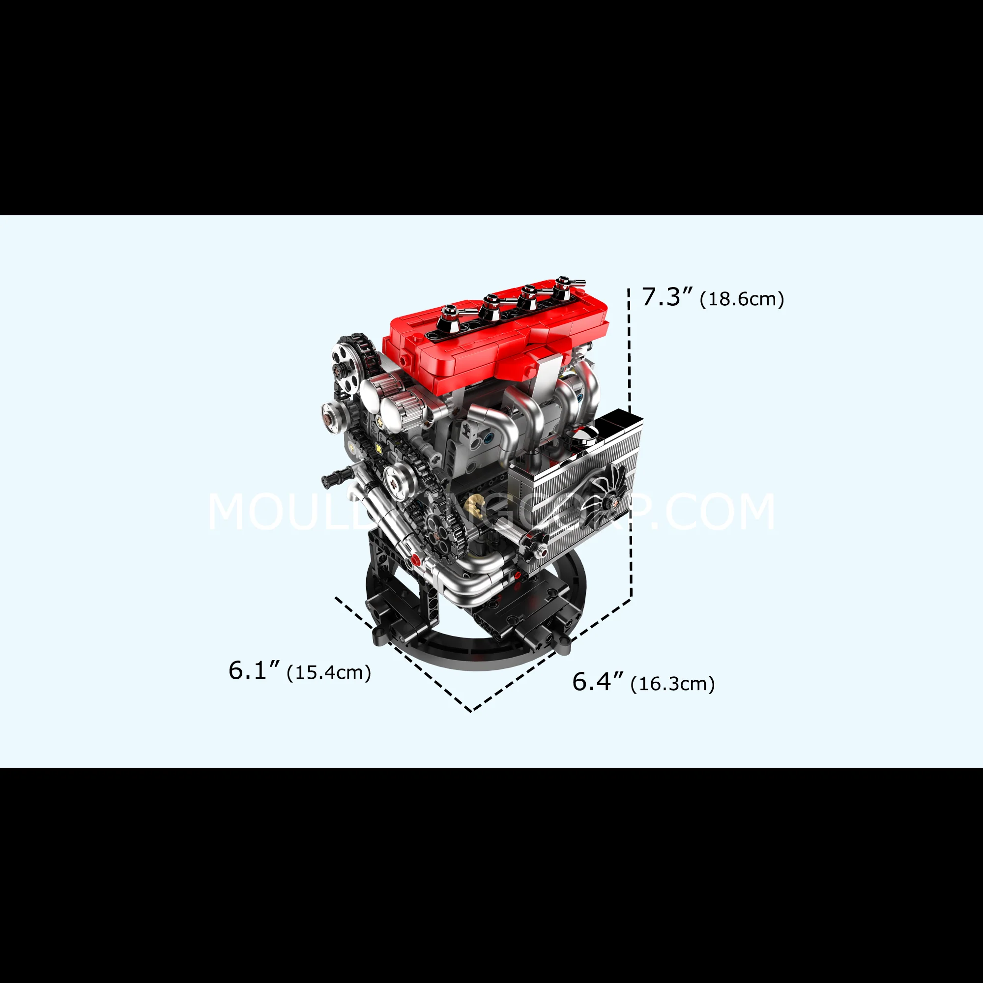 Mould King 10235 4G63T Turbocharged Inline-Four Engine Model Building Set | 811 Pcs - Image 5