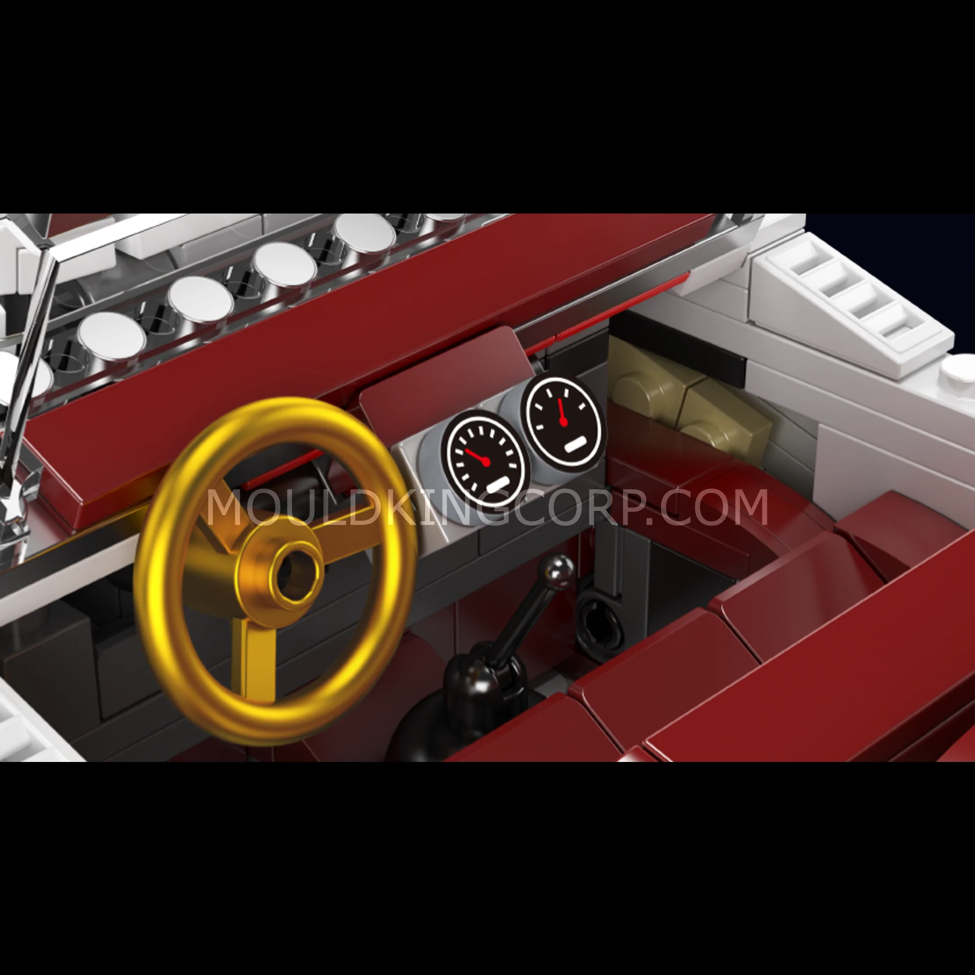 Mould King 10236 Classic XK140 Convertible Sports Car Building Set | 1,302 Pcs - Image 2