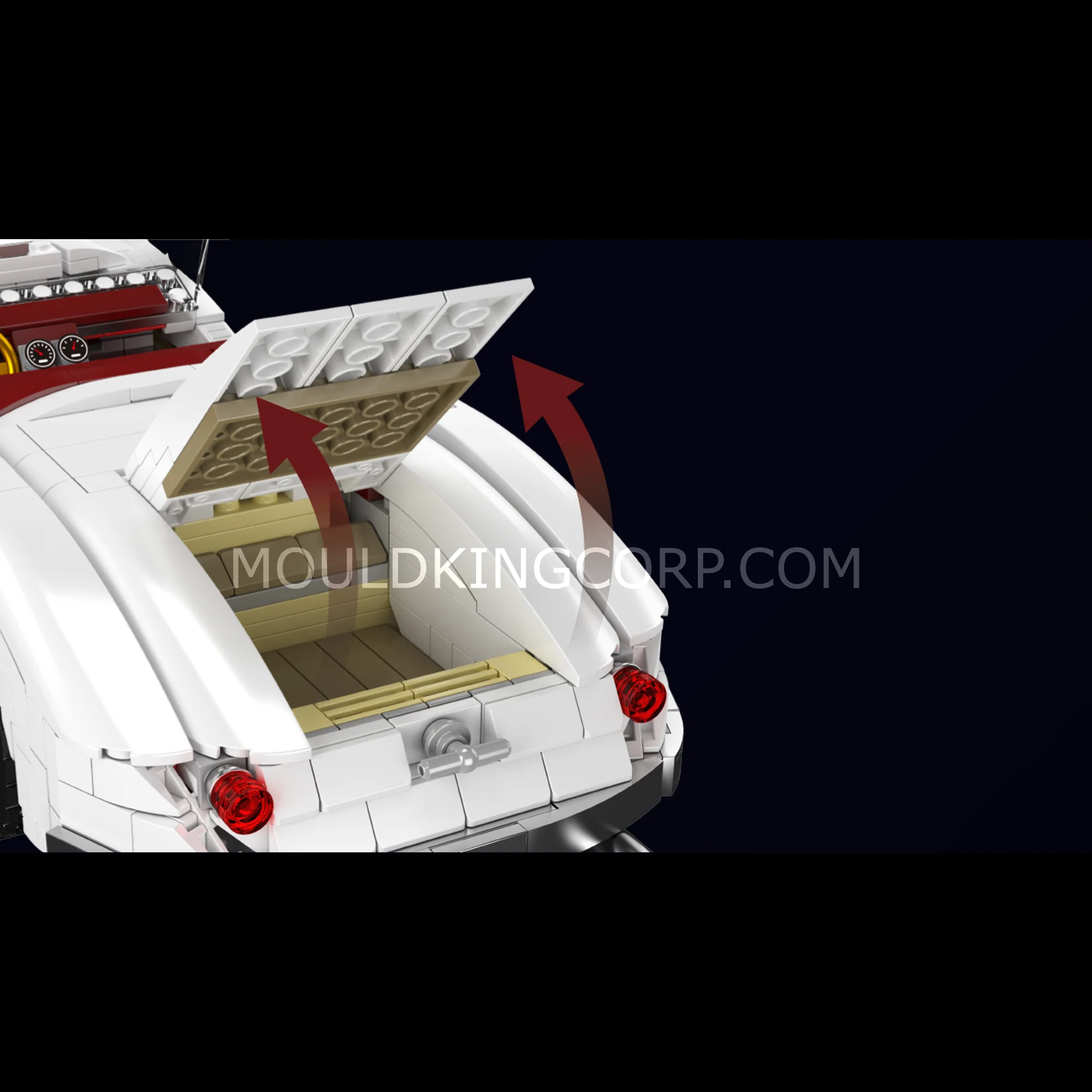 Mould King 10236 Classic XK140 Convertible Sports Car Building Set | 1,302 Pcs - Image 5