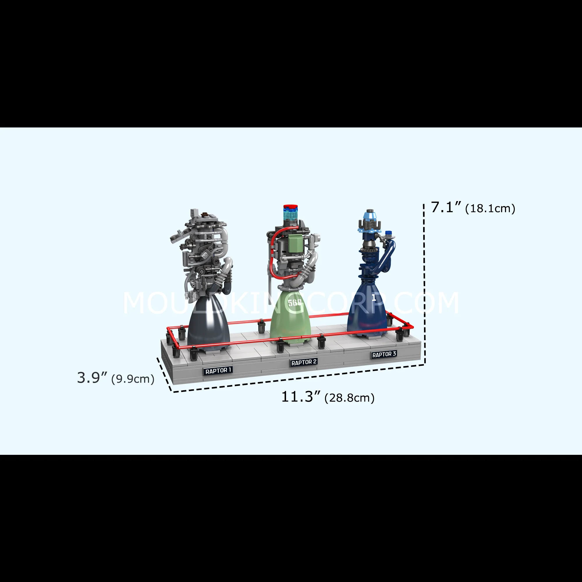 Mould King 10247 Raptor Rocket Engine Building Set | 496 Pcs - Image 6
