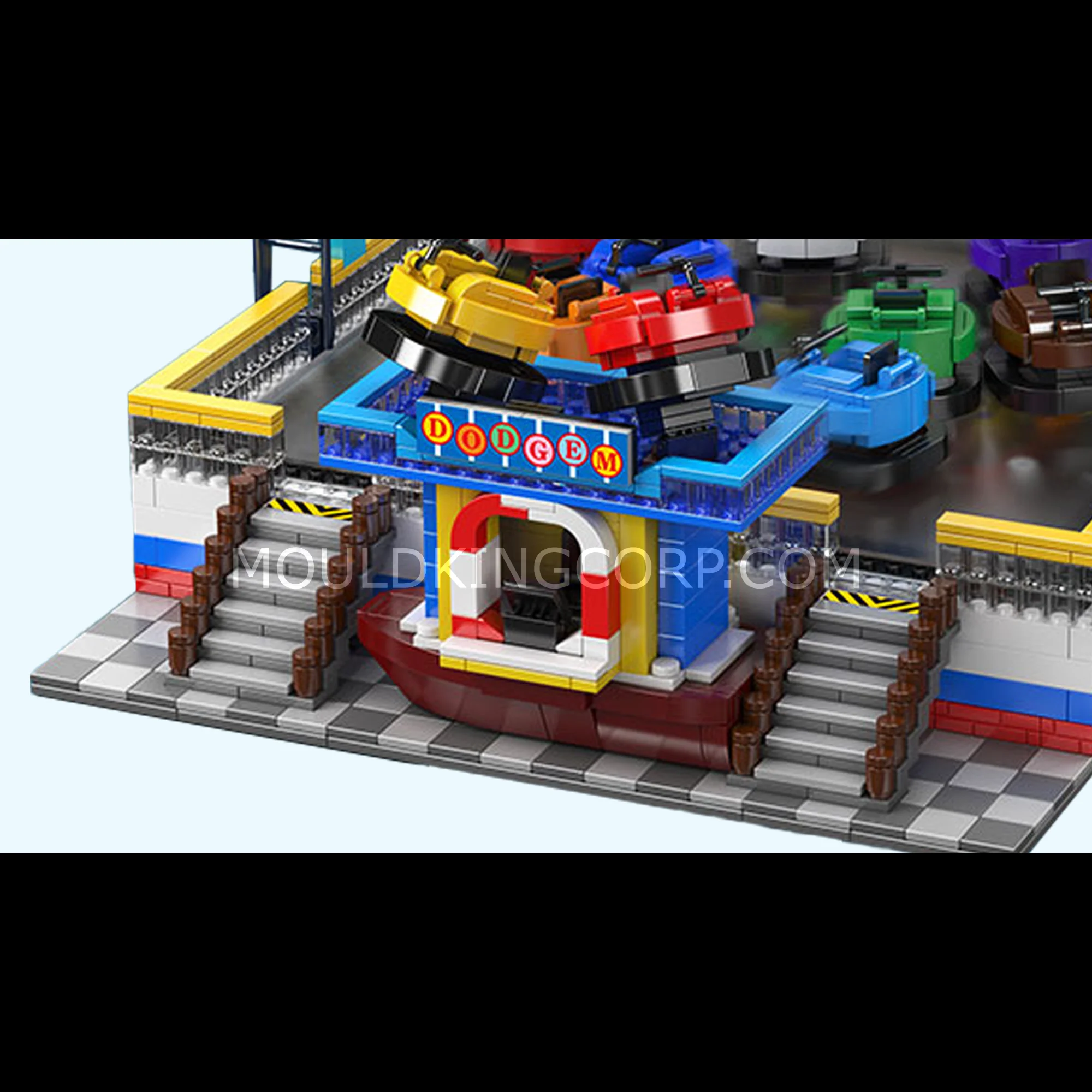 Mould King 11018 Electric Magnetic Bumper Cars Arena Building Set | 2,044 Pcs - Image 3