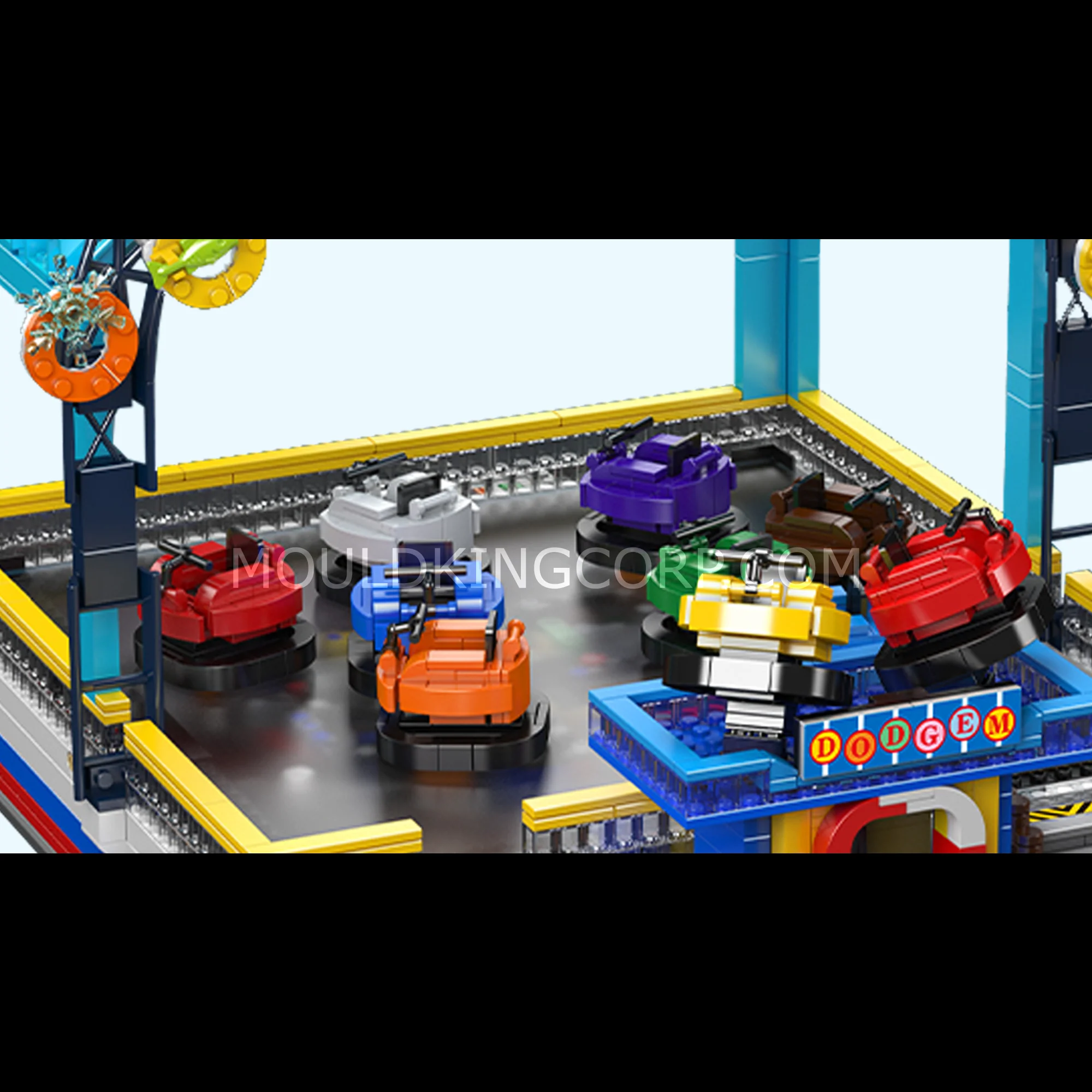 Mould King 11018 Electric Magnetic Bumper Cars Arena Building Set | 2,044 Pcs - Image 4