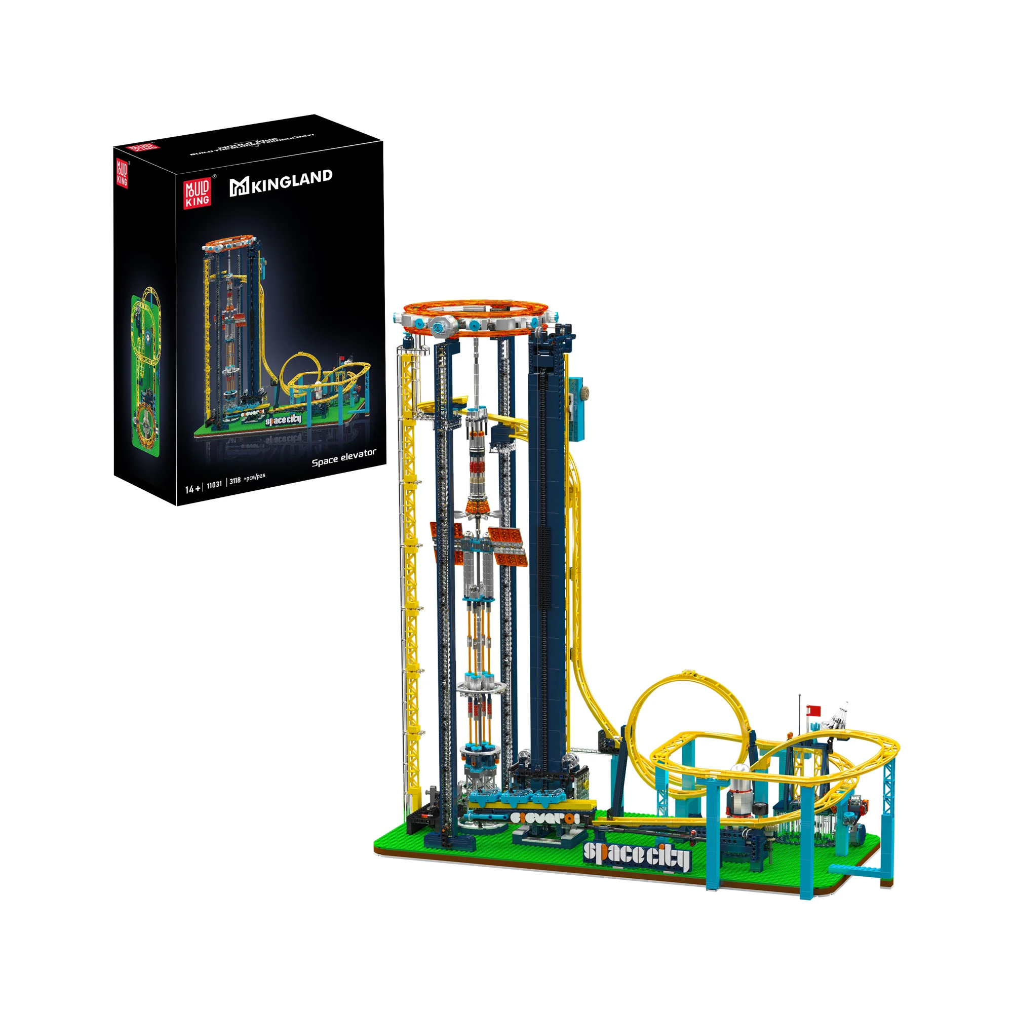 Mould King 11031 Motorized Space Elevator Amusement Park Building Set | 3,118 Pcs