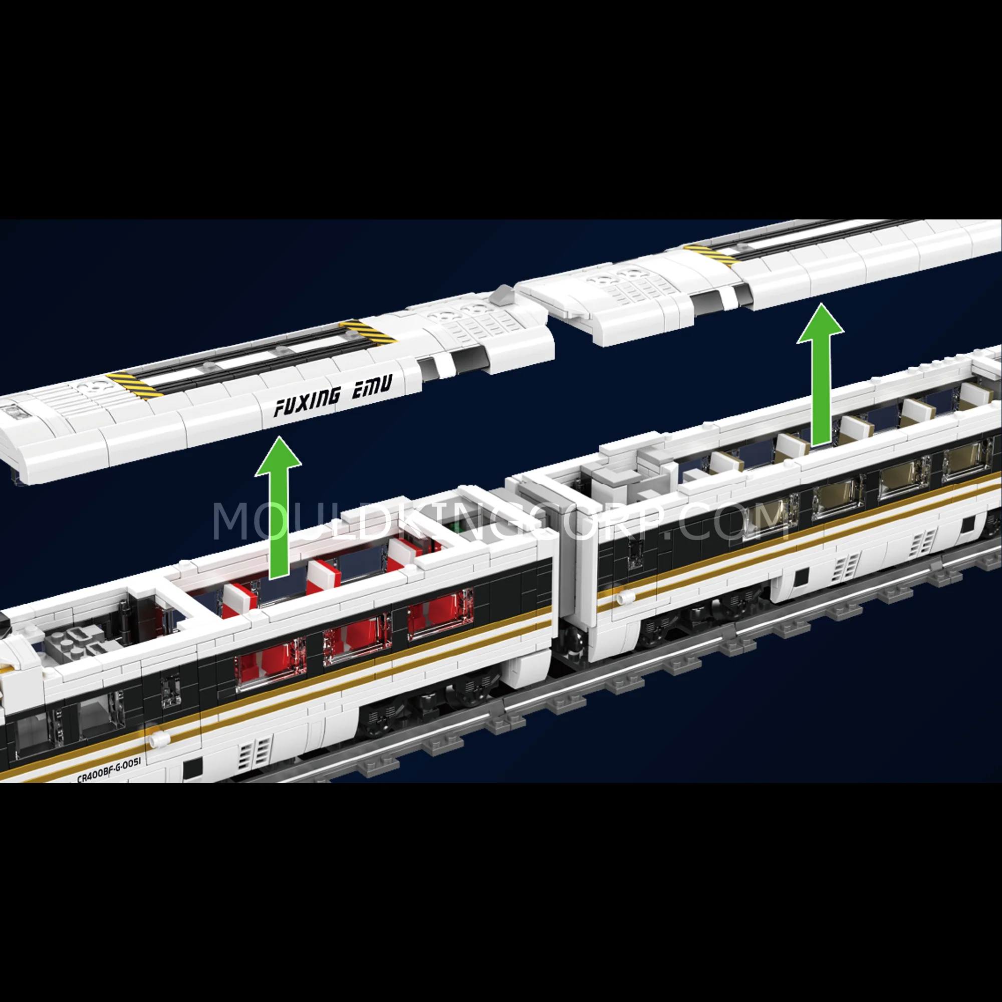 Mould King 12015 Fuxing EMU High-Speed Train Building Set | 2,117 Pcs - Image 5