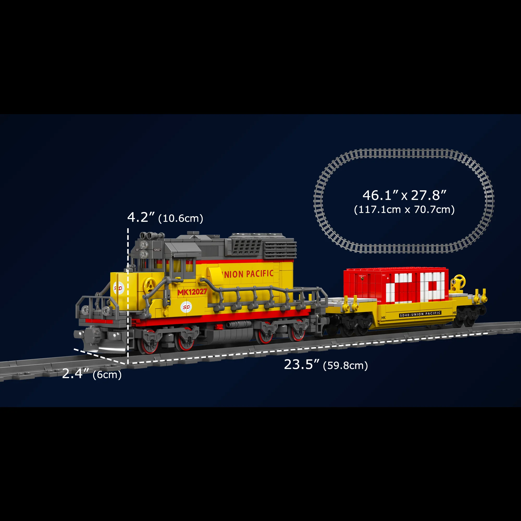 Mould King 12027 SD40-2 Diesel Locomotive Building Set | 1,257 Pcs - Image 5