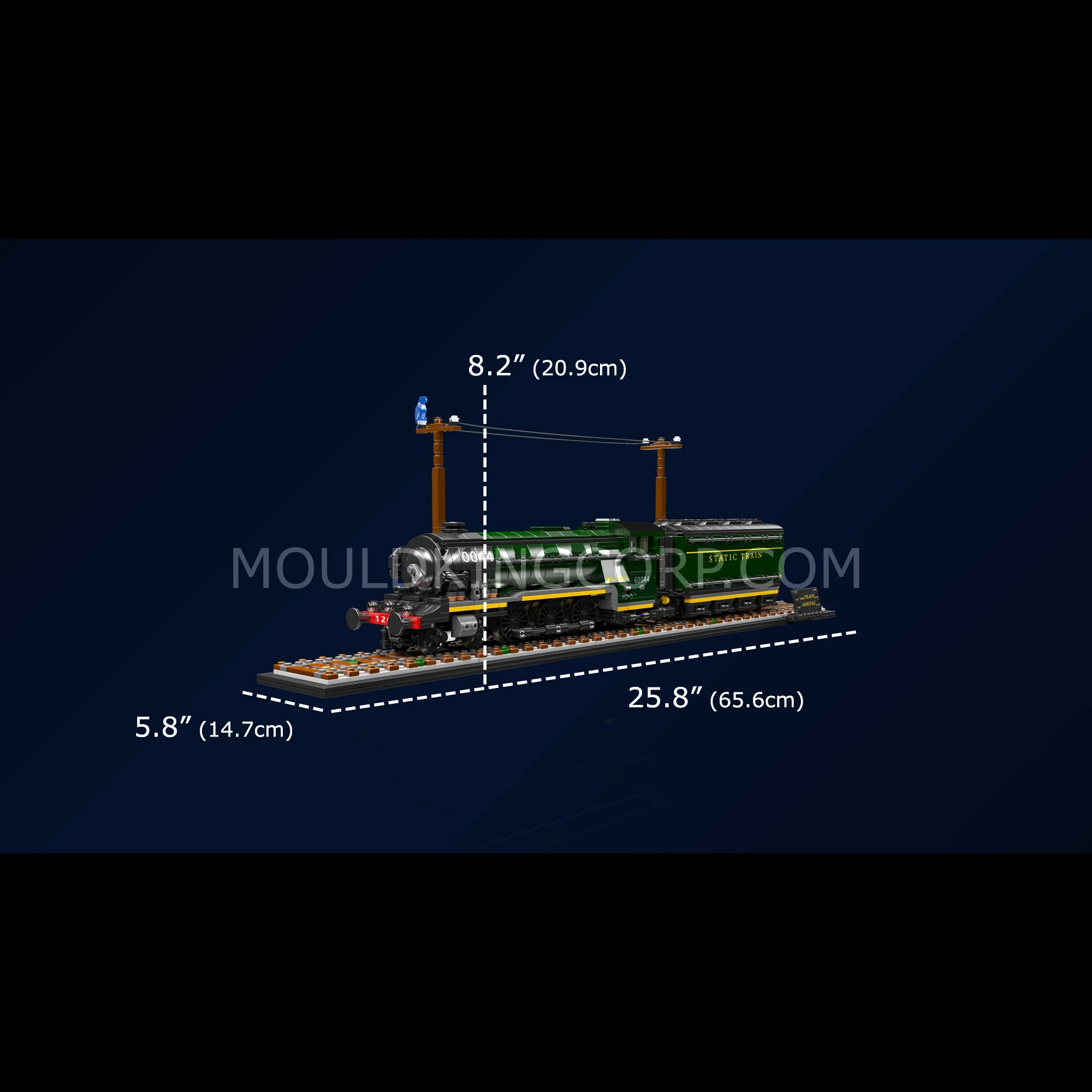 Mould King 12044 Flying Scotsman Steam Locomotive Building Set | 1,766 Pcs - Image 6